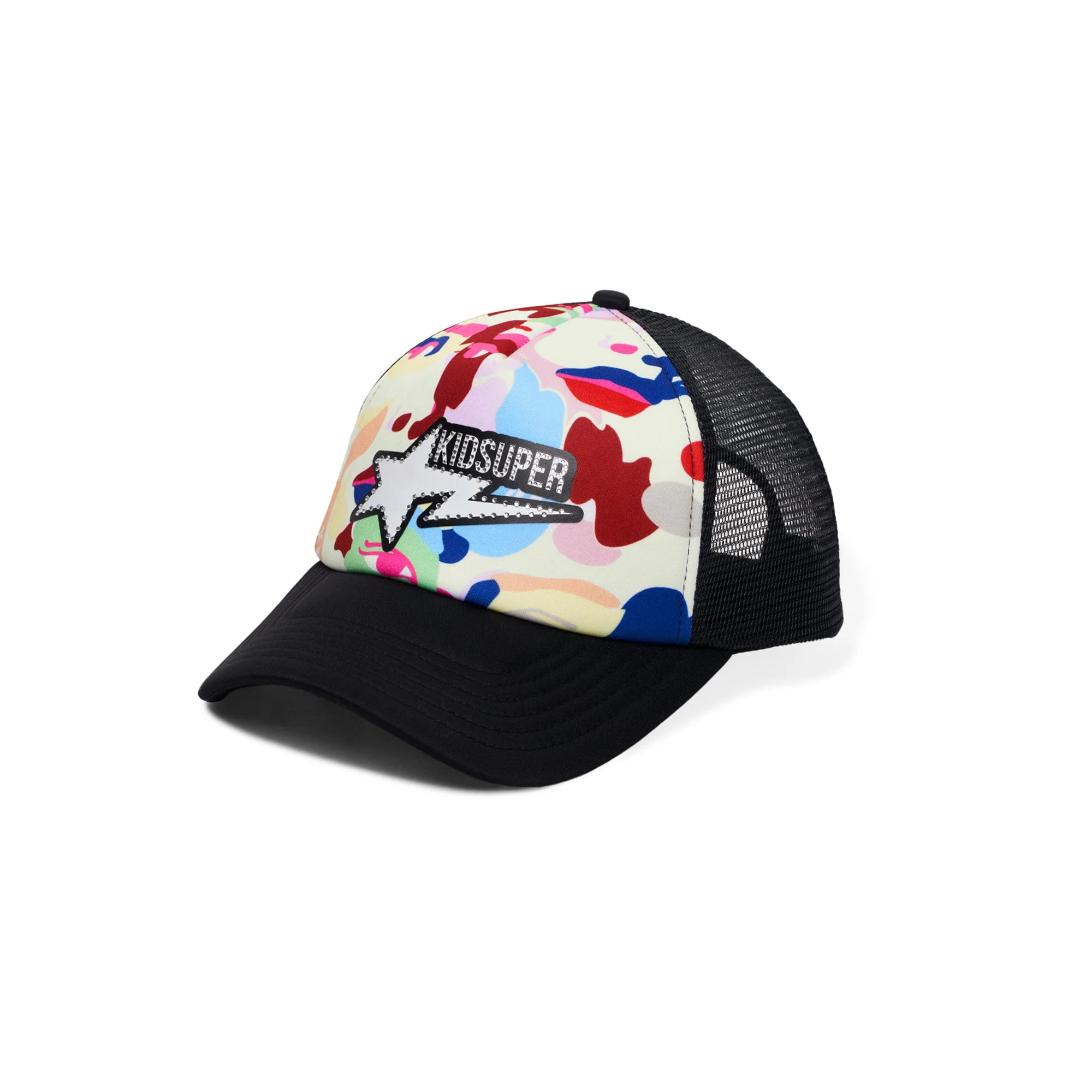 BAPE X KIDSUPER BAPE STA LOGO RHINESTONE TRUCKER CAP [MULTI] - Image 2