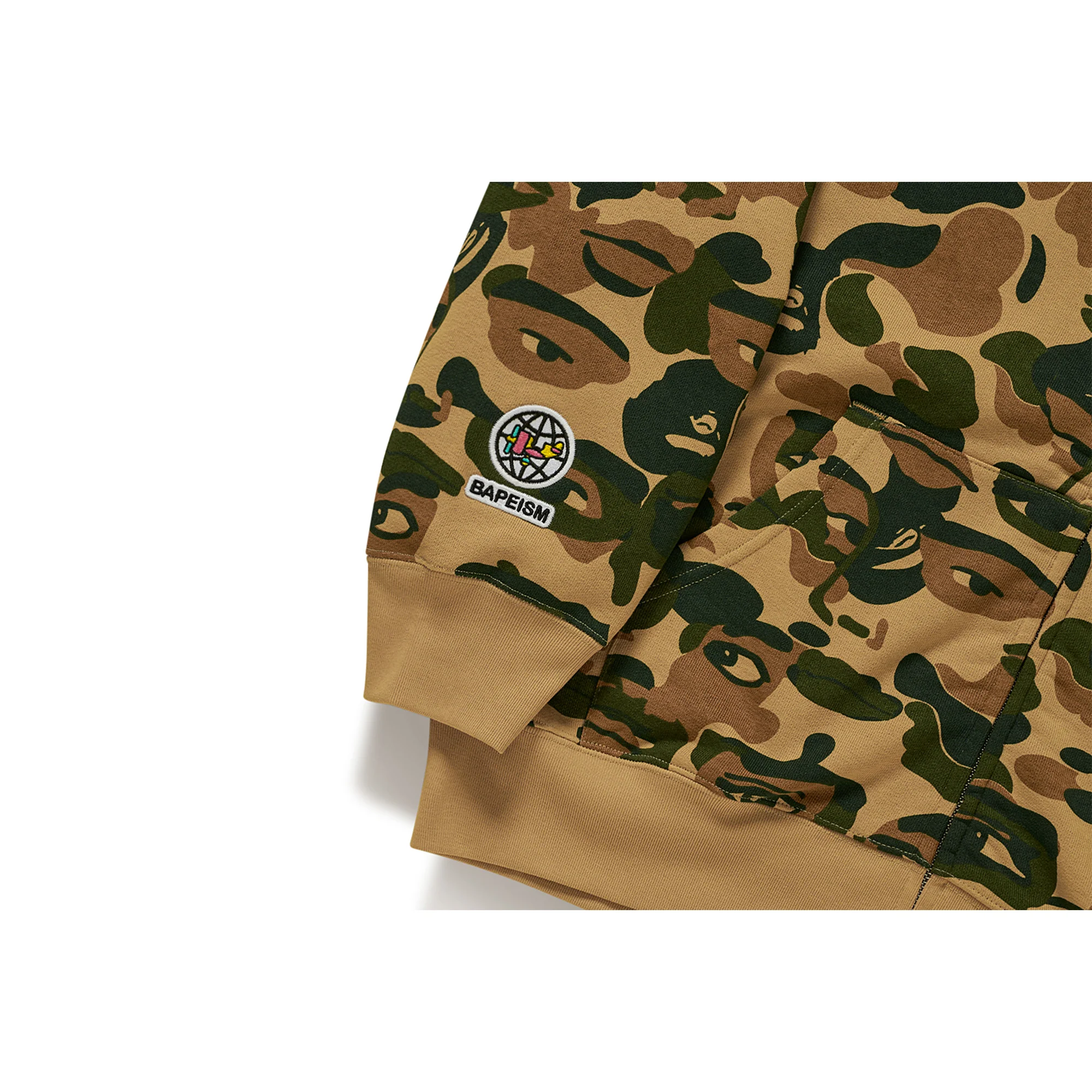 BAPE X KIDSUPER CAMO SHARK FULL ZIP HOODIE [GREEN] - Image 2