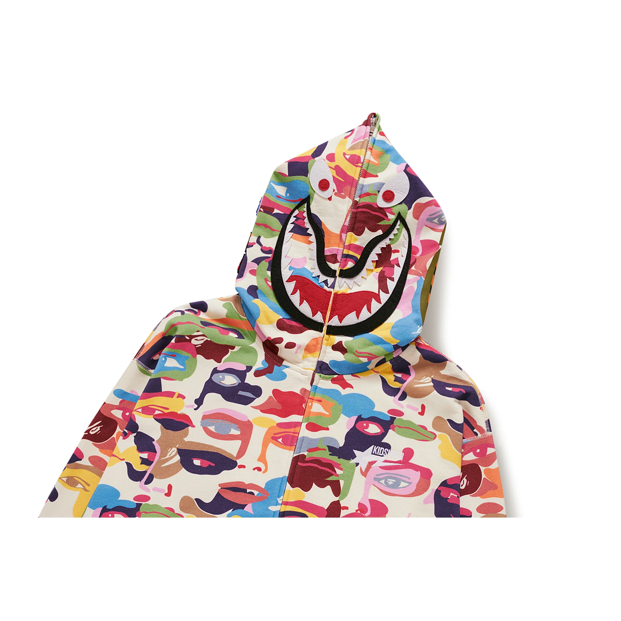 BAPE X KIDSUPER CAMO SHARK FULL ZIP HOODIE [MULTI] - Image 4
