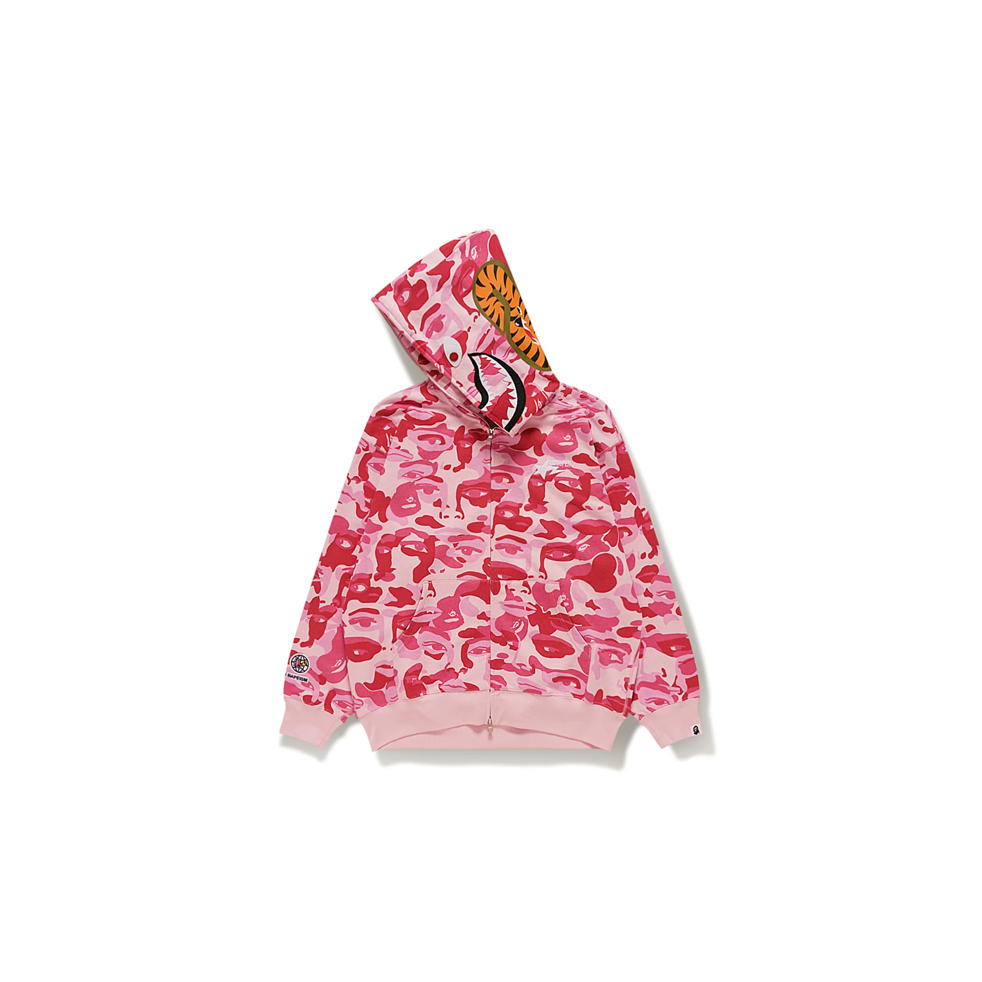BAPE X KIDSUPER CAMO SHARK FULL ZIP HOODIE [PINK] - Image 6