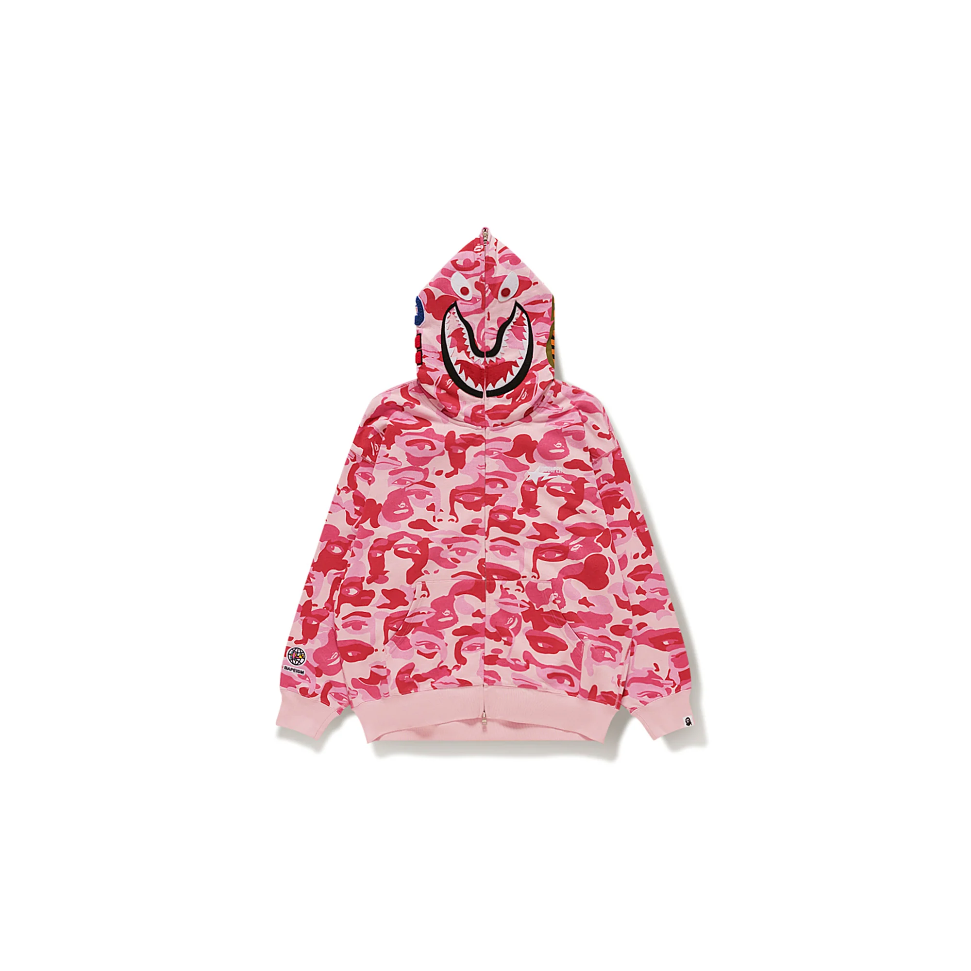 BAPE X KIDSUPER CAMO SHARK FULL ZIP HOODIE [PINK] - Image 7