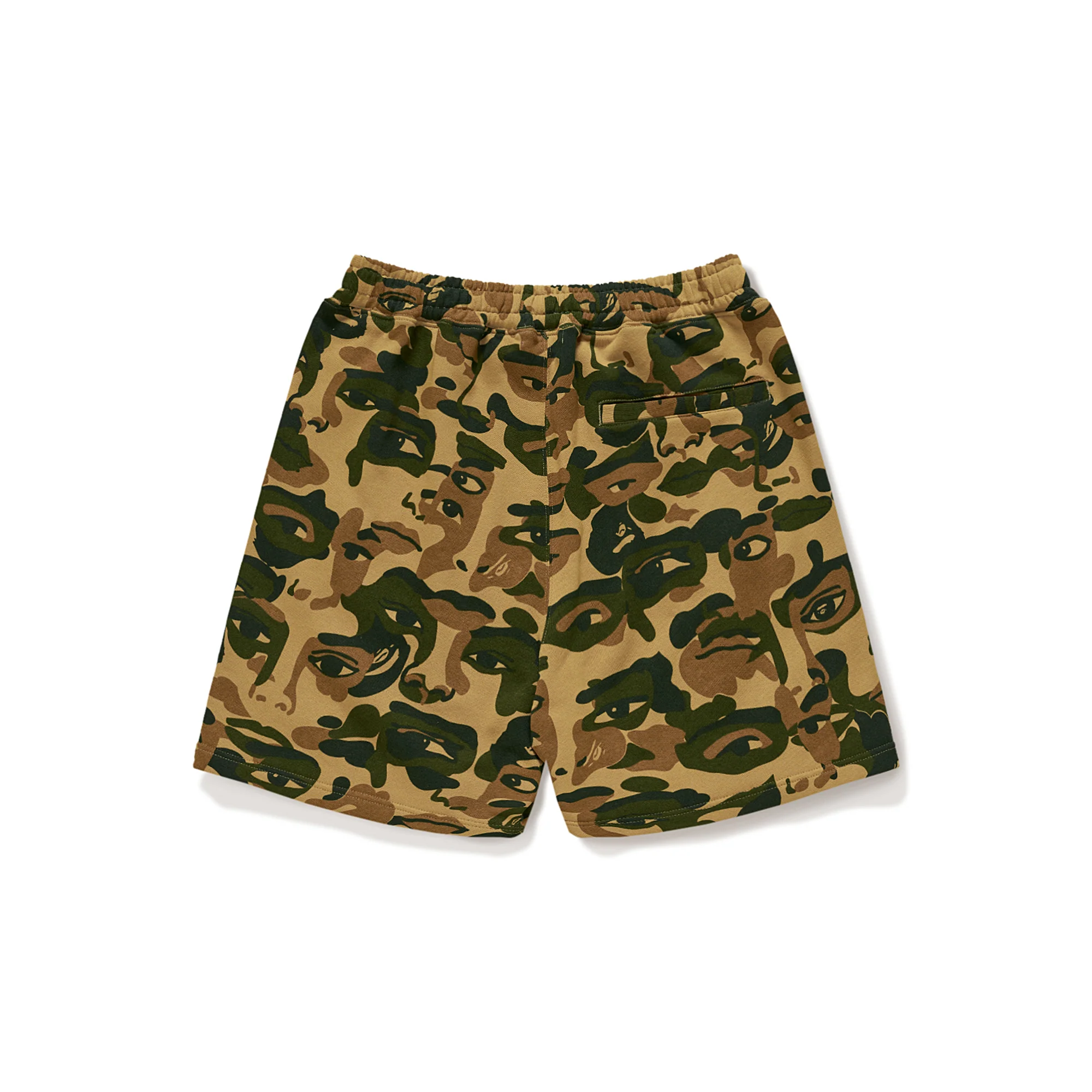 BAPE X KIDSUPER CAMO SWEAT SHORTS [GREEN] - Image 4