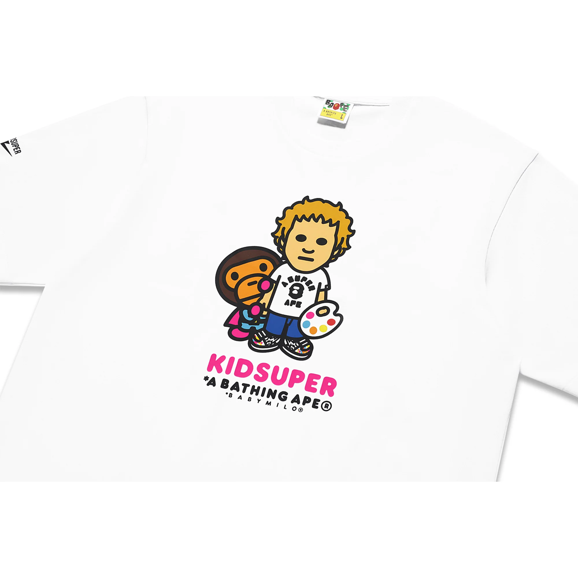 BAPE X KIDSUPER COLM & BABY MILO TEE M WHITE - Image 3