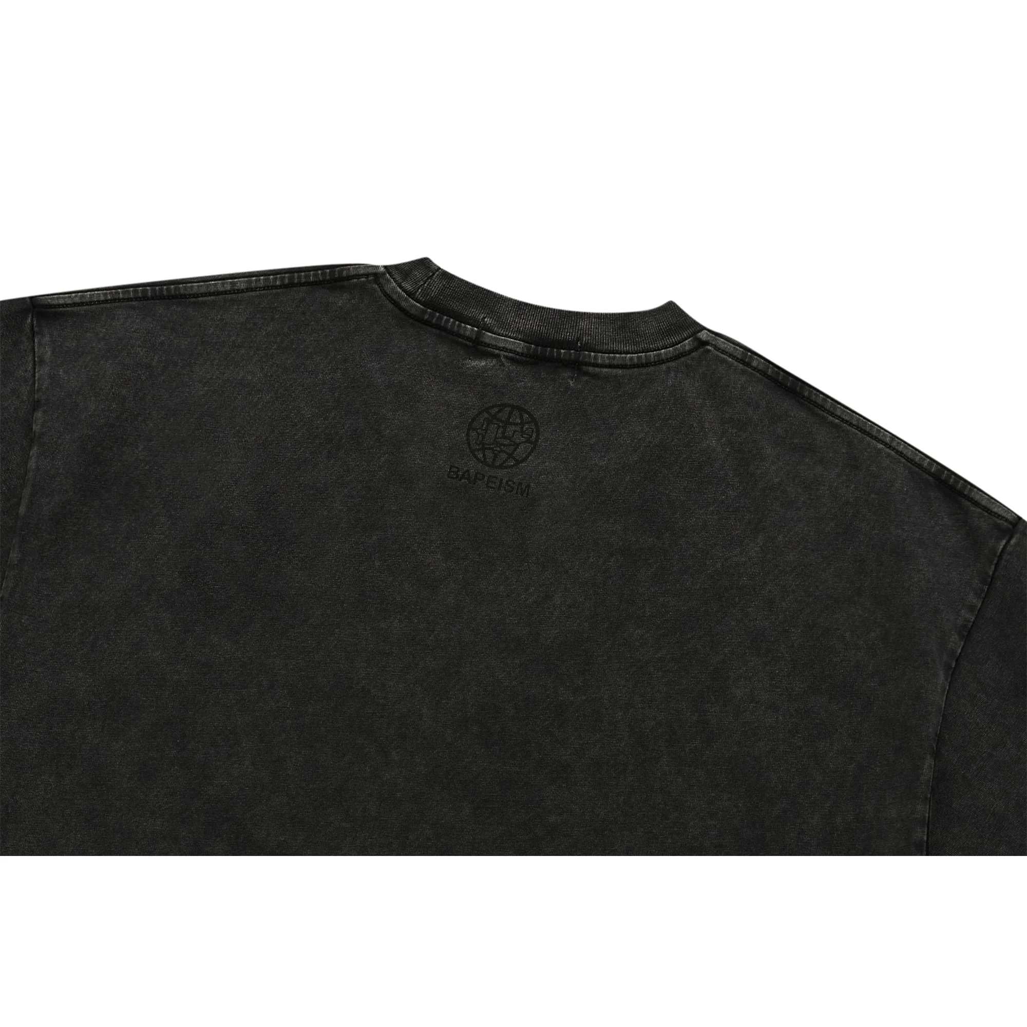 BAPE X KIDSUPER GARMENT DYE COLLEGE LOGO TEE  [BLACK] - Image 4