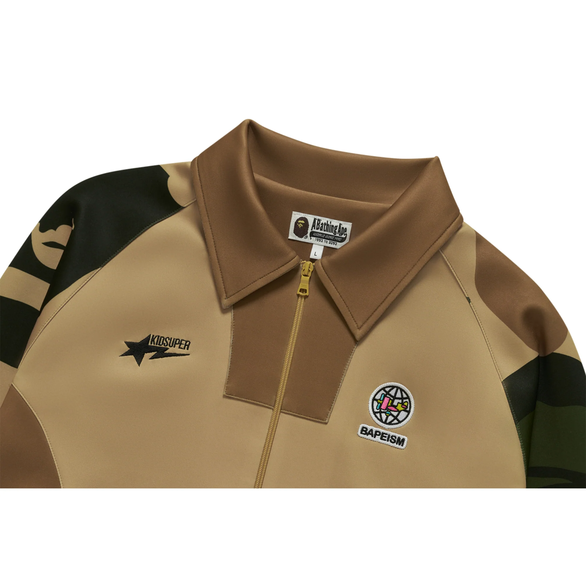 BAPE X KIDSUPER PATCHWORK TRACK JACKET [GREEN] - Image 3