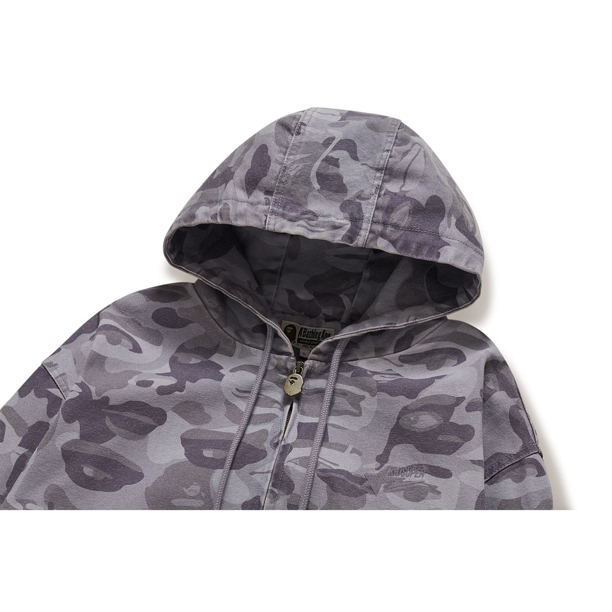 BAPE X KIDSUPER SOLID CAMO JACQUARD JACKET [PURPLE] - Image 5