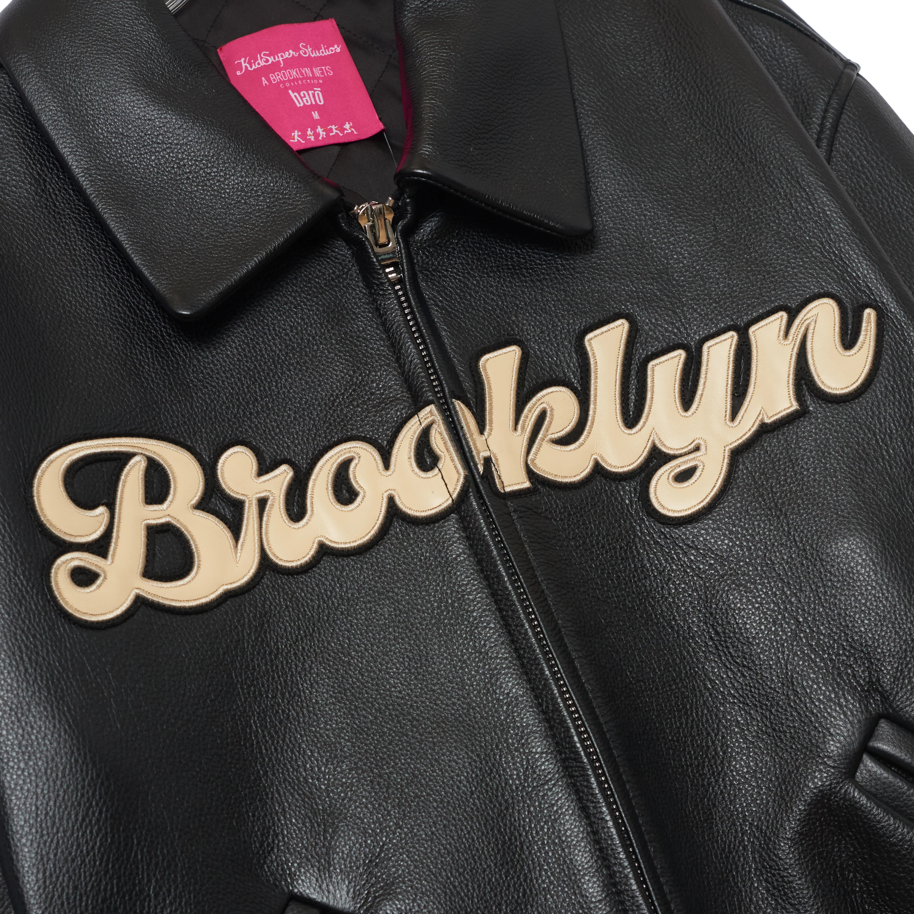 Bero X KidSuper Leather Varsity Jacket [BLACK] - Image 3