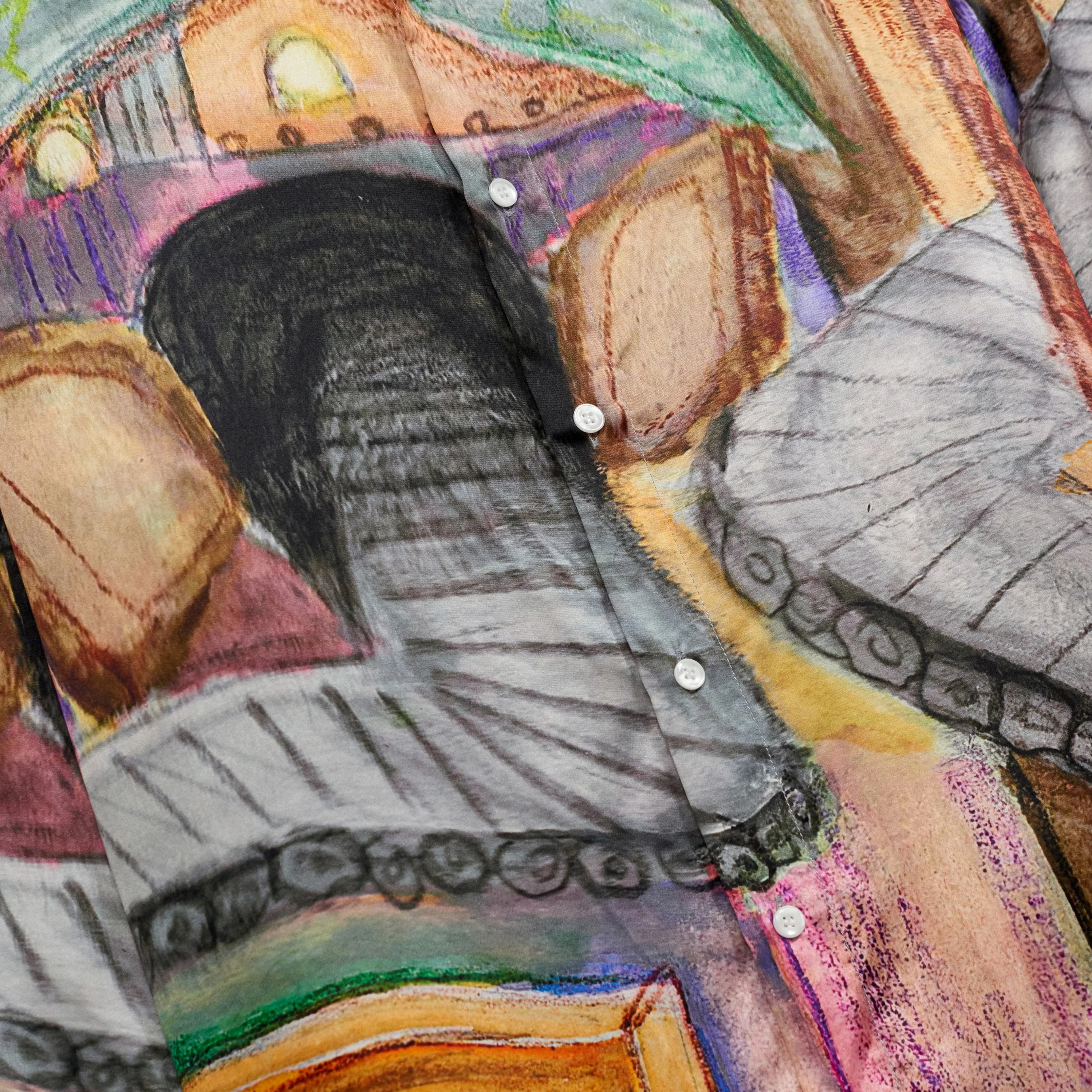 Book Page Tunnel Silk Shirt [Multi] - Image 3