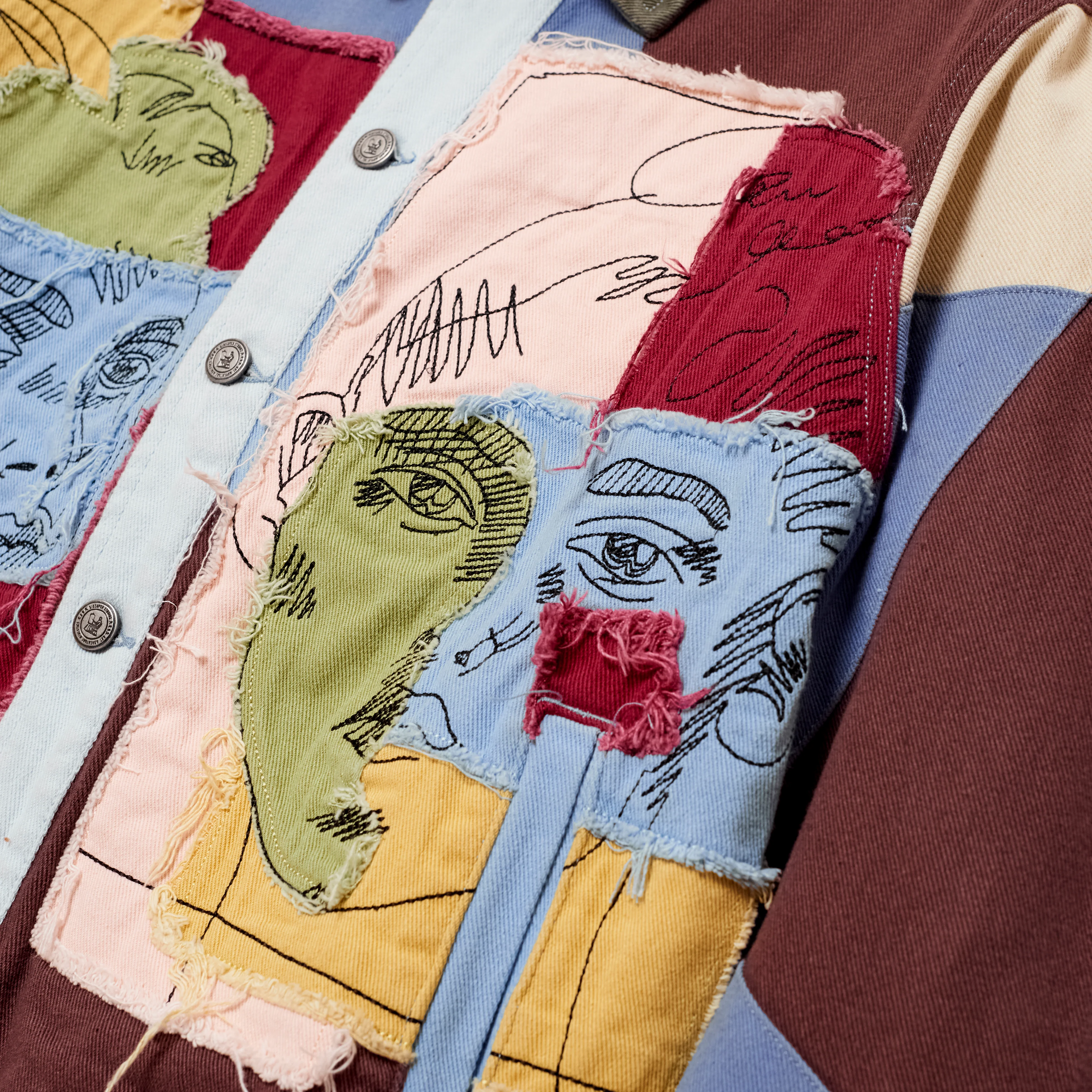 Boy & Girl Doodles Patchwork Jacket [Multi] - Image 3