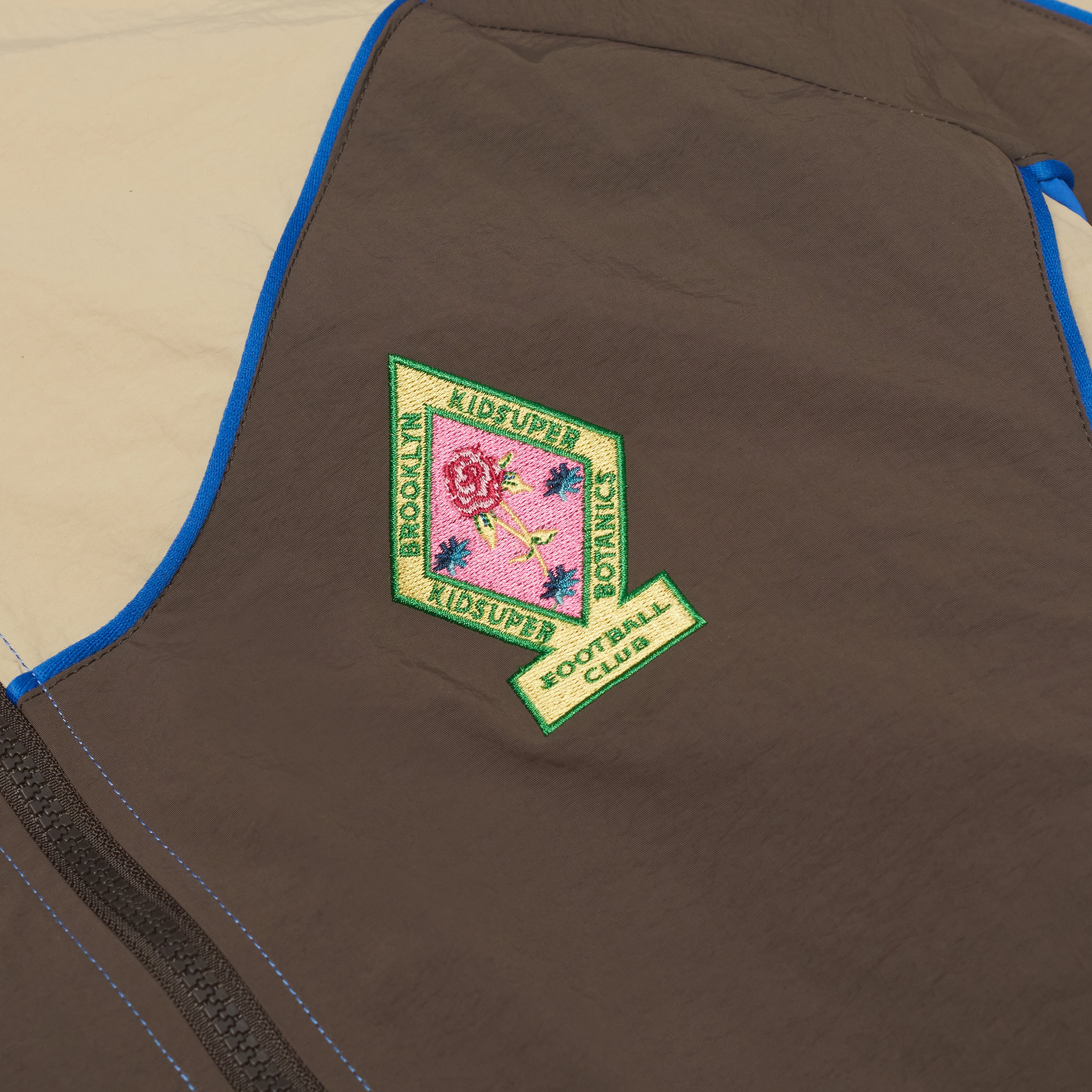 Brooklyn Botanics Nylon Tracksuit Top [Brown/Blue] - Image 3