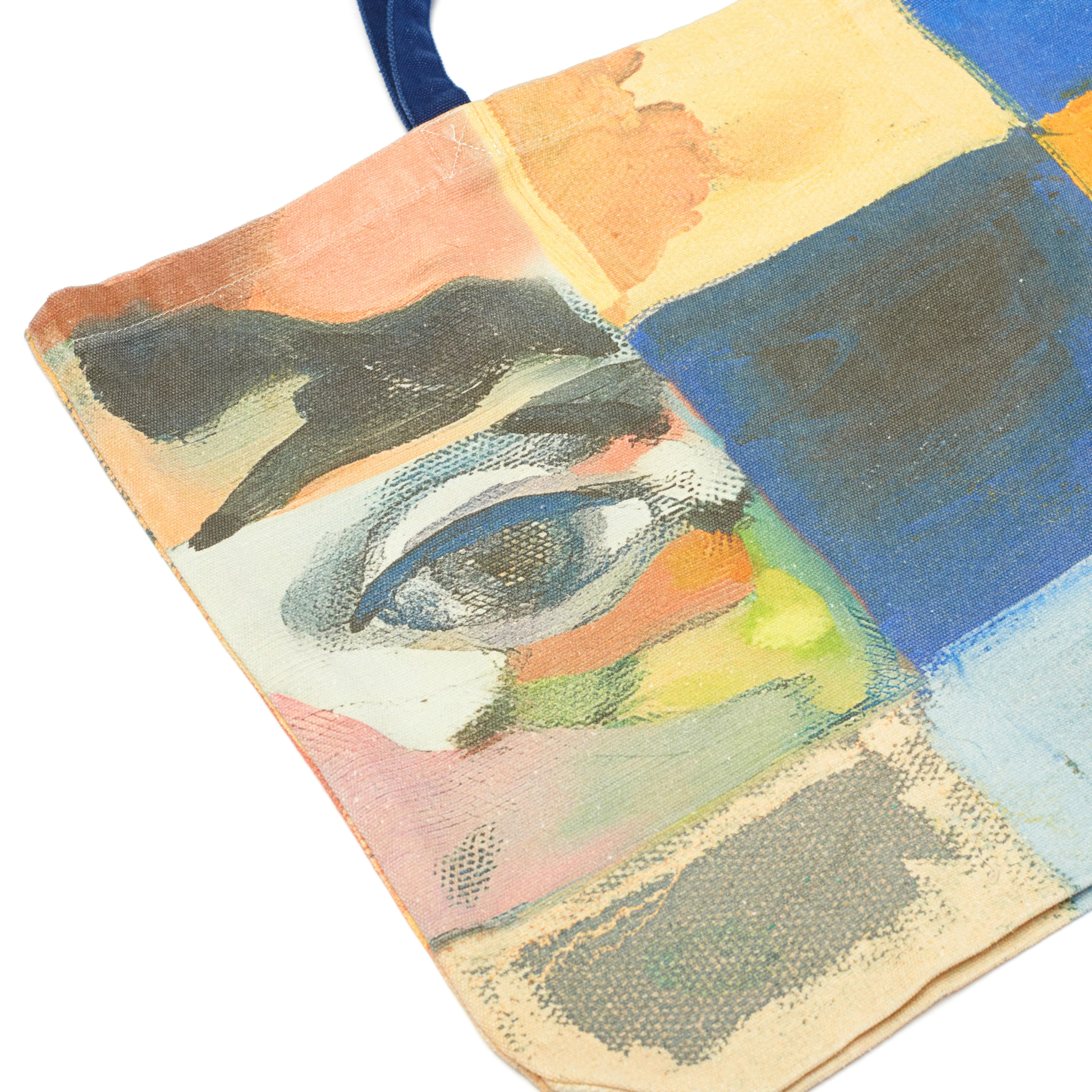 Checkered Painted Printed Tote [Multi] - Image 3