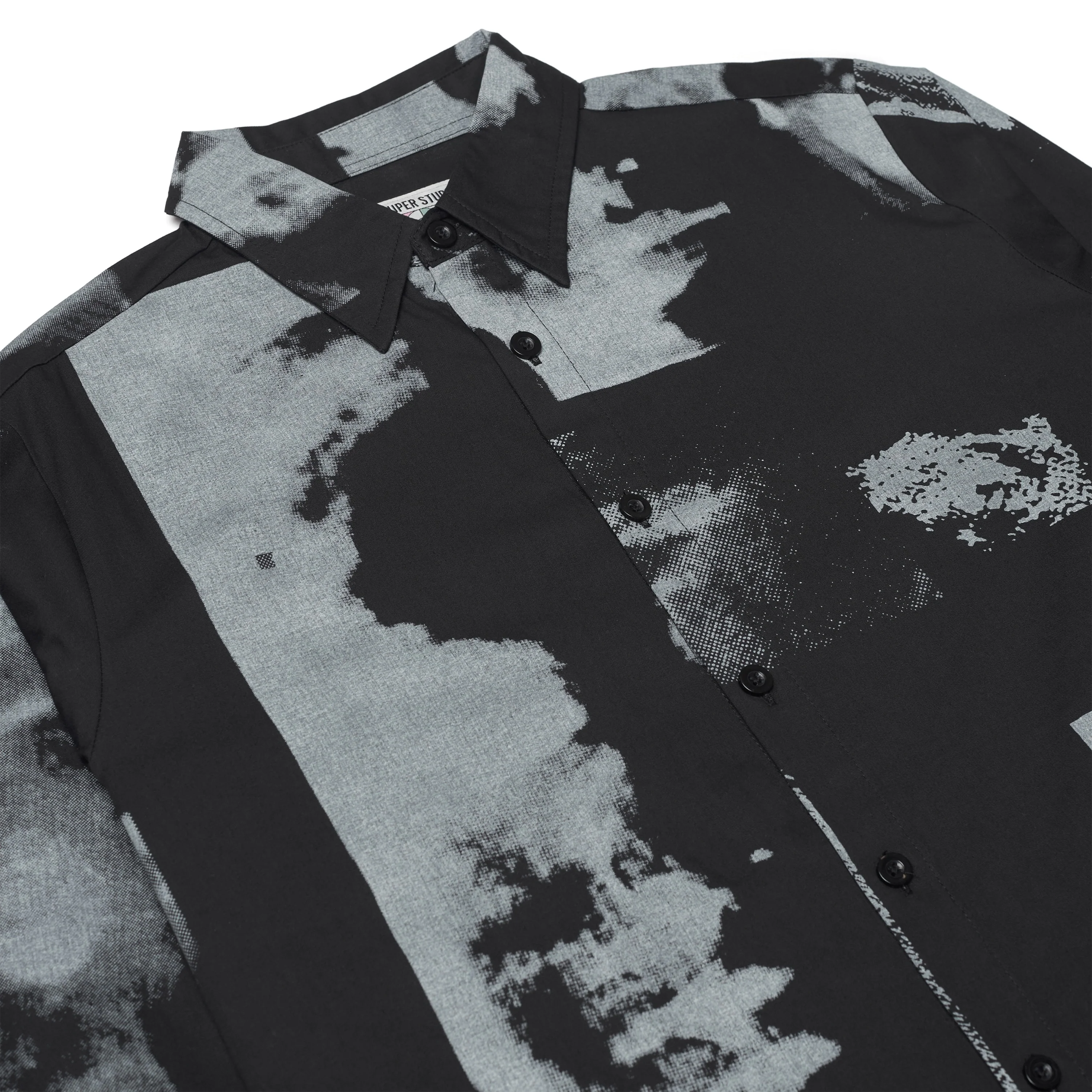 Collage Faces Button Up Shirt [Black/ White] - Image 3