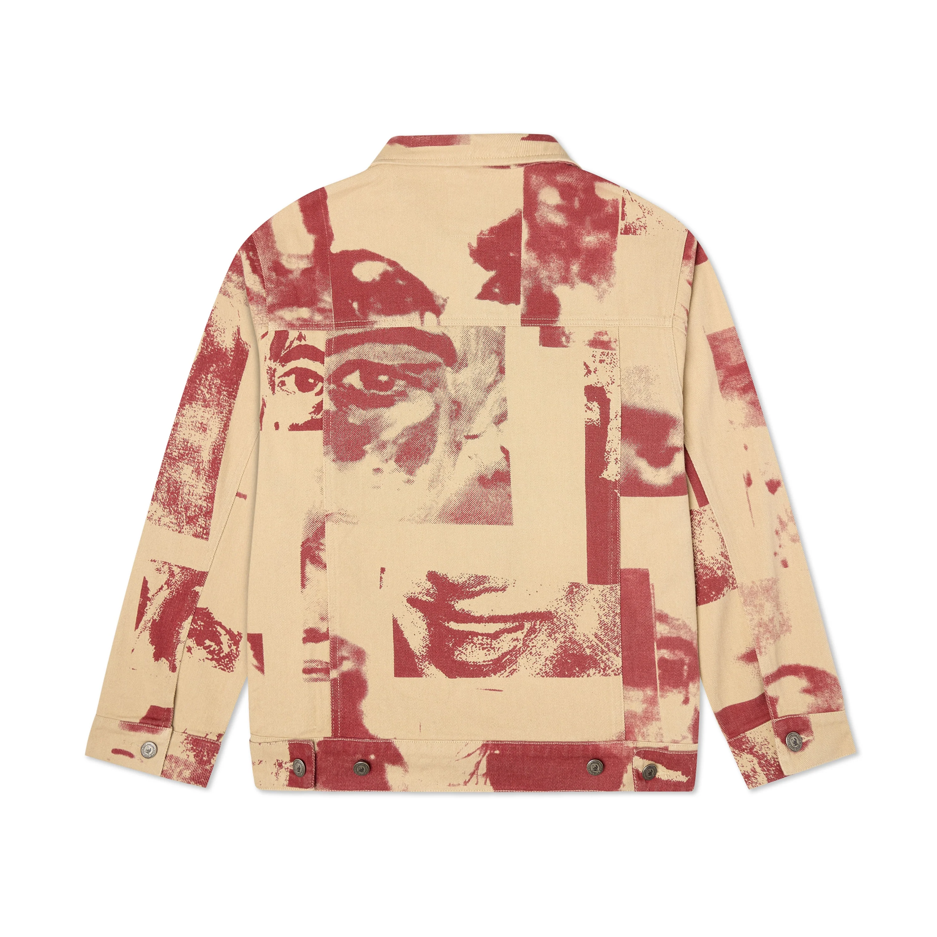 Collage Faces Denim Jacket [Cream] - Image 3