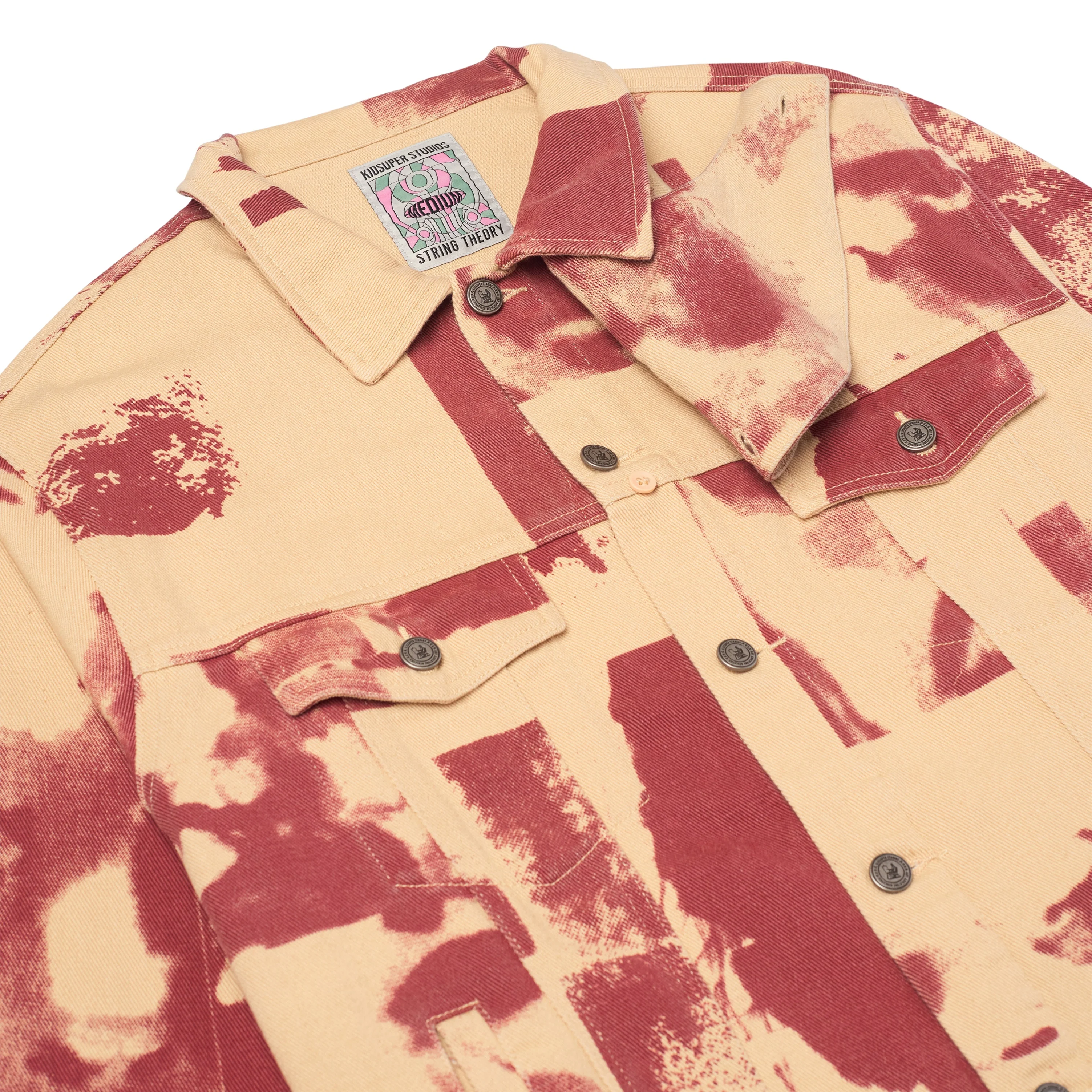 Collage Faces Denim Jacket [Cream] - Image 4