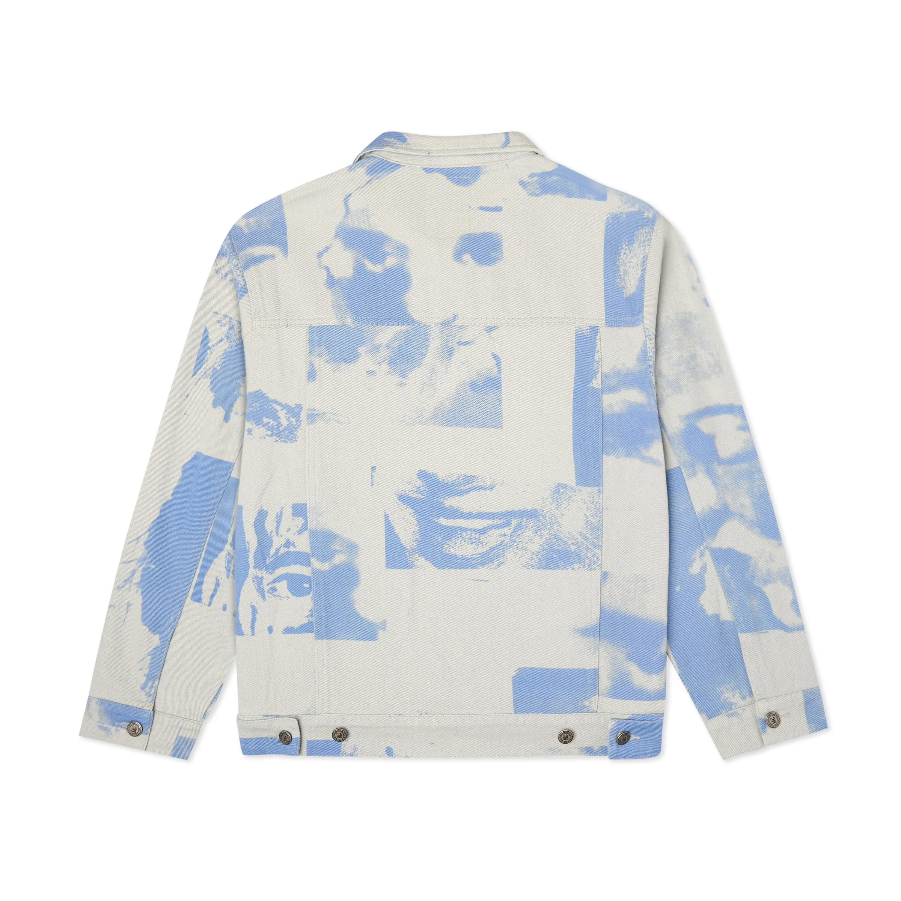 Collage Faces Denim Jacket [Gray] - Image 3