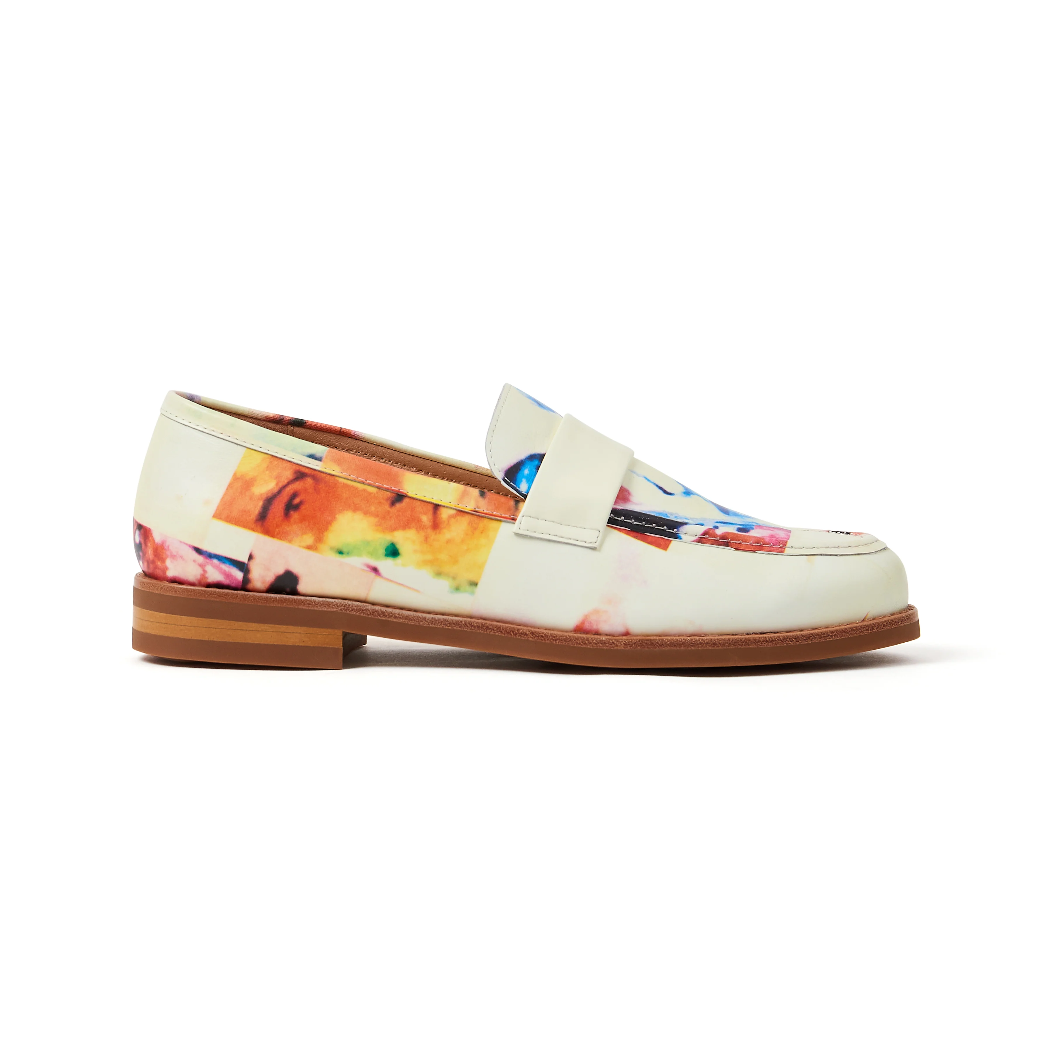 Collage Faces Printed Loafer [White] - Image 2