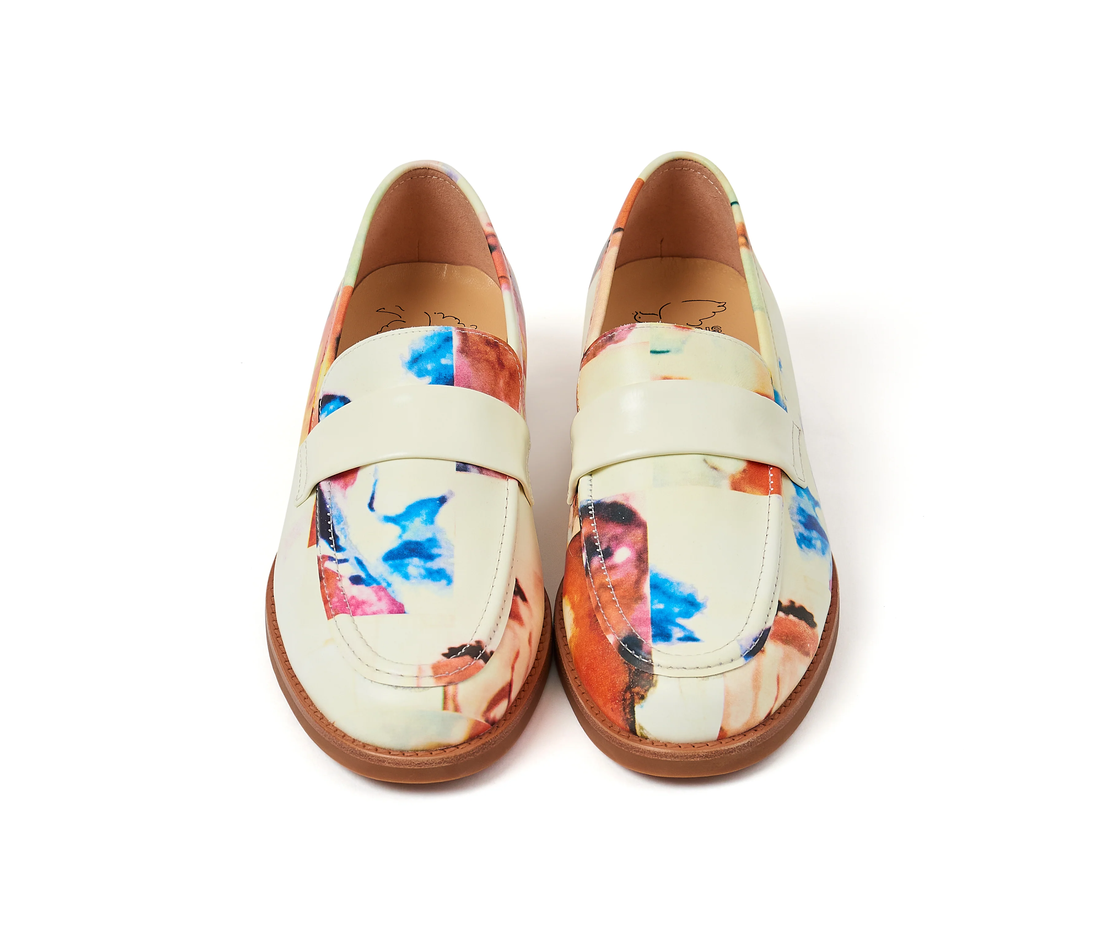 Collage Faces Printed Loafer [White] - Image 3