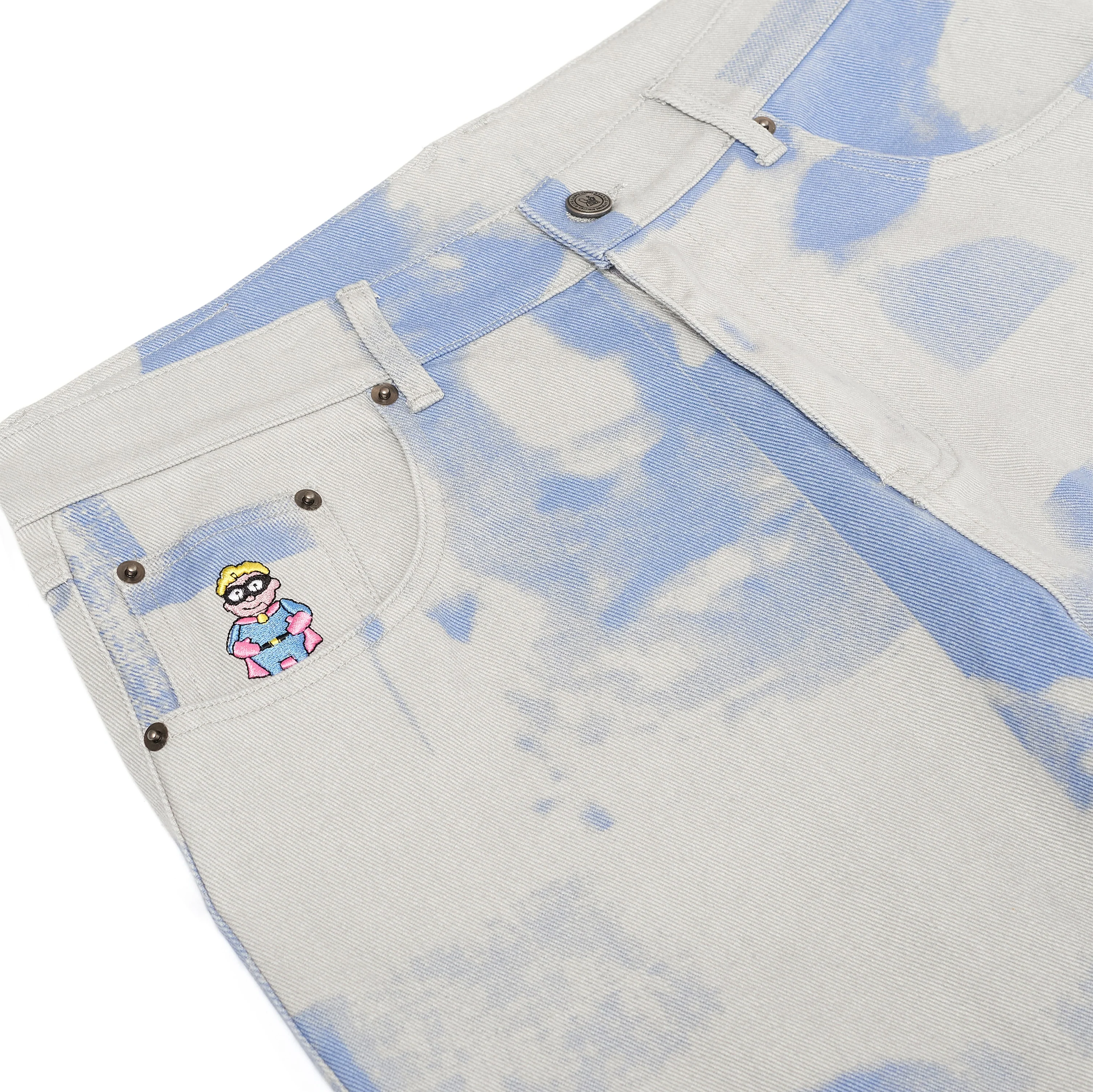 Collage Faces Twill Pants [Gray] - Image 3