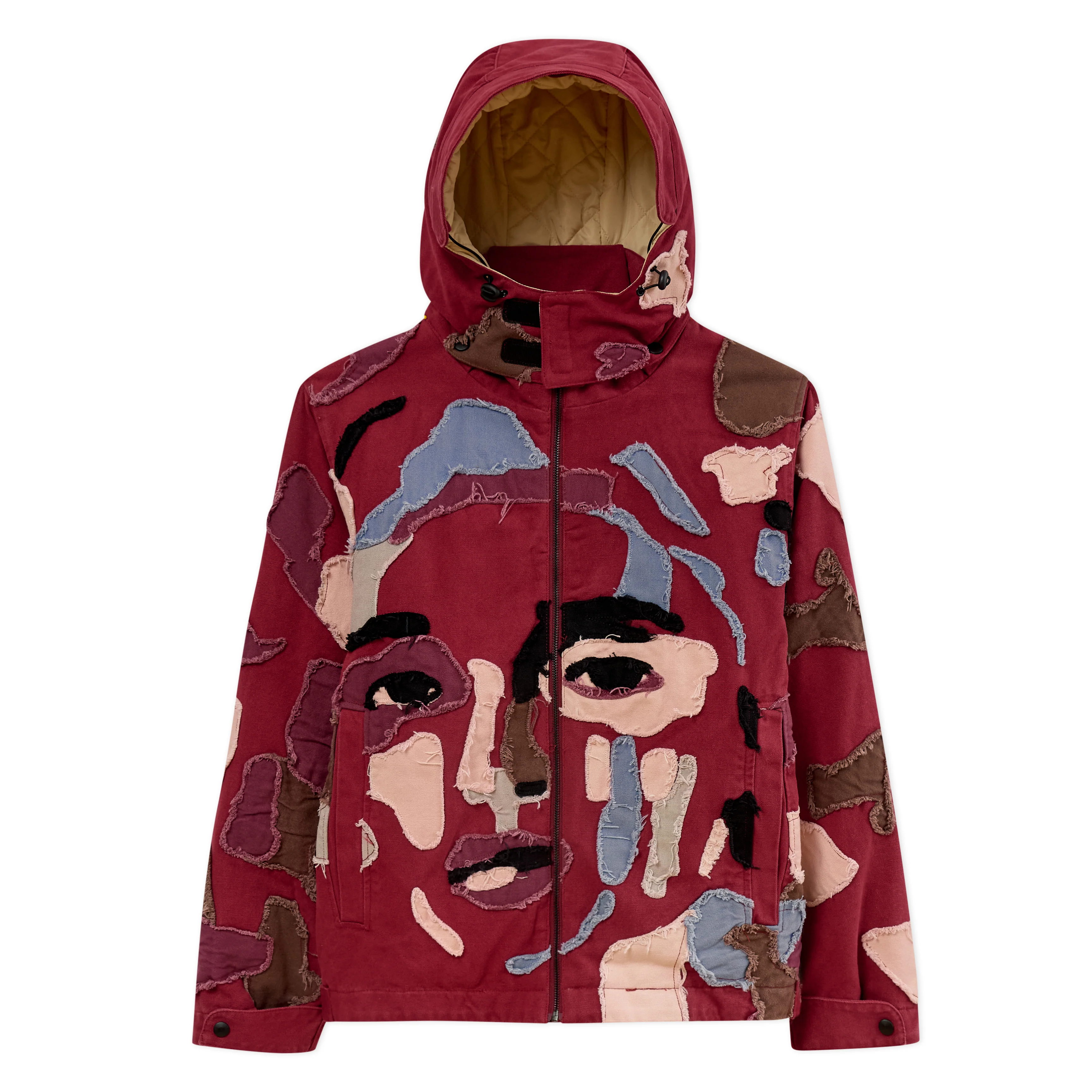 Collaged Man Puffer [Burgundy] - Image 2