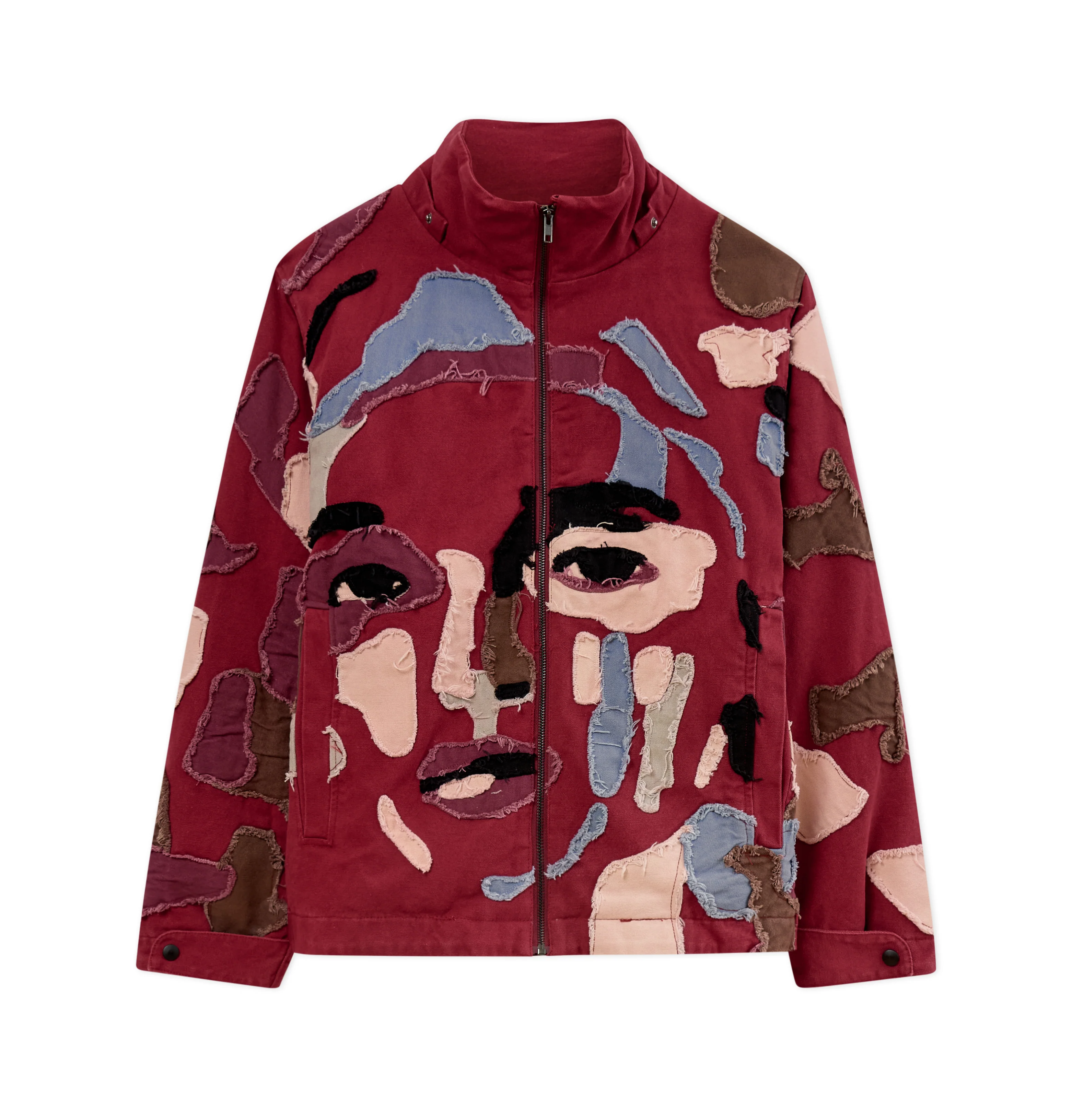 Collaged Man Puffer [Burgundy] - Image 4