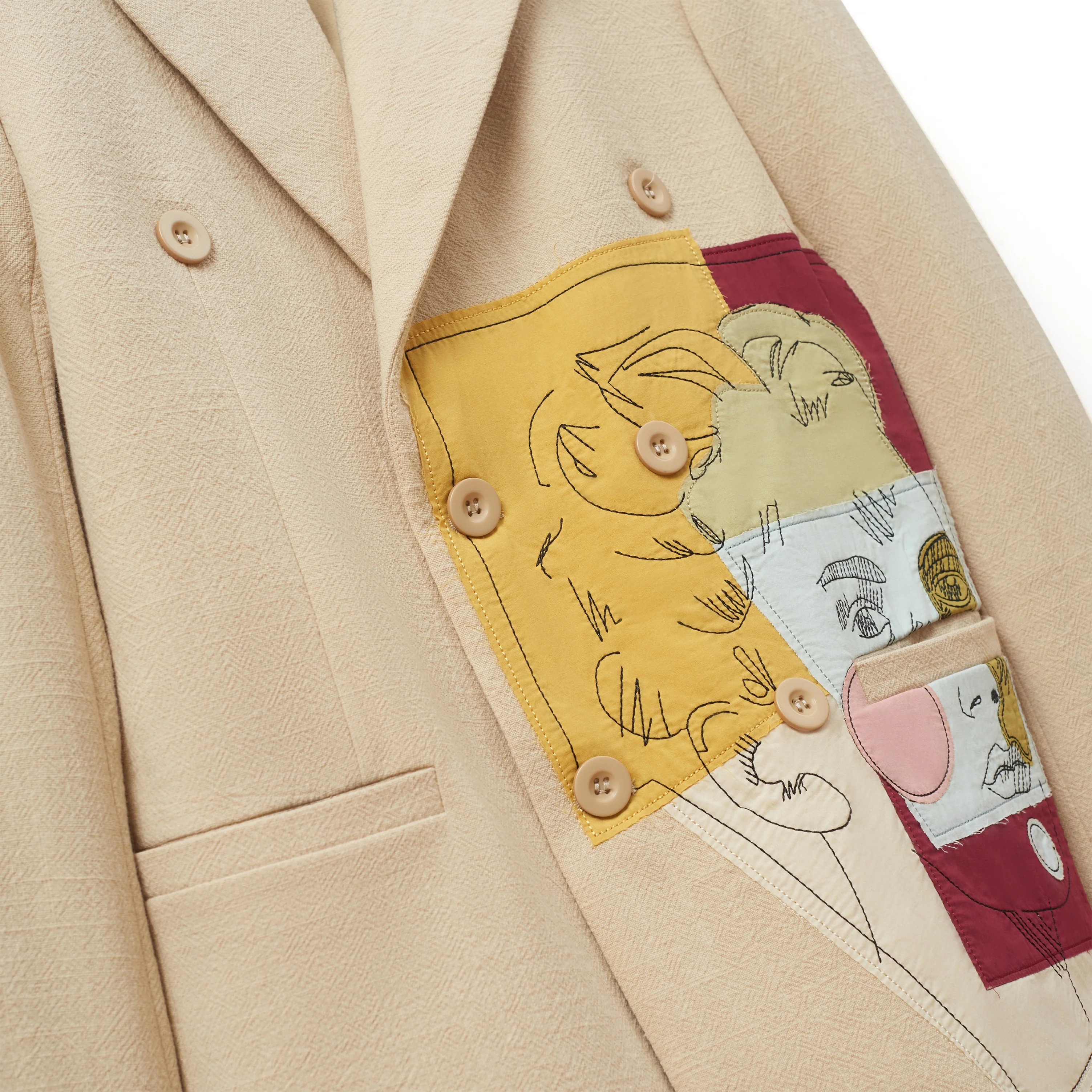 Doodle Portrait Suit top [Cream] - Image 3