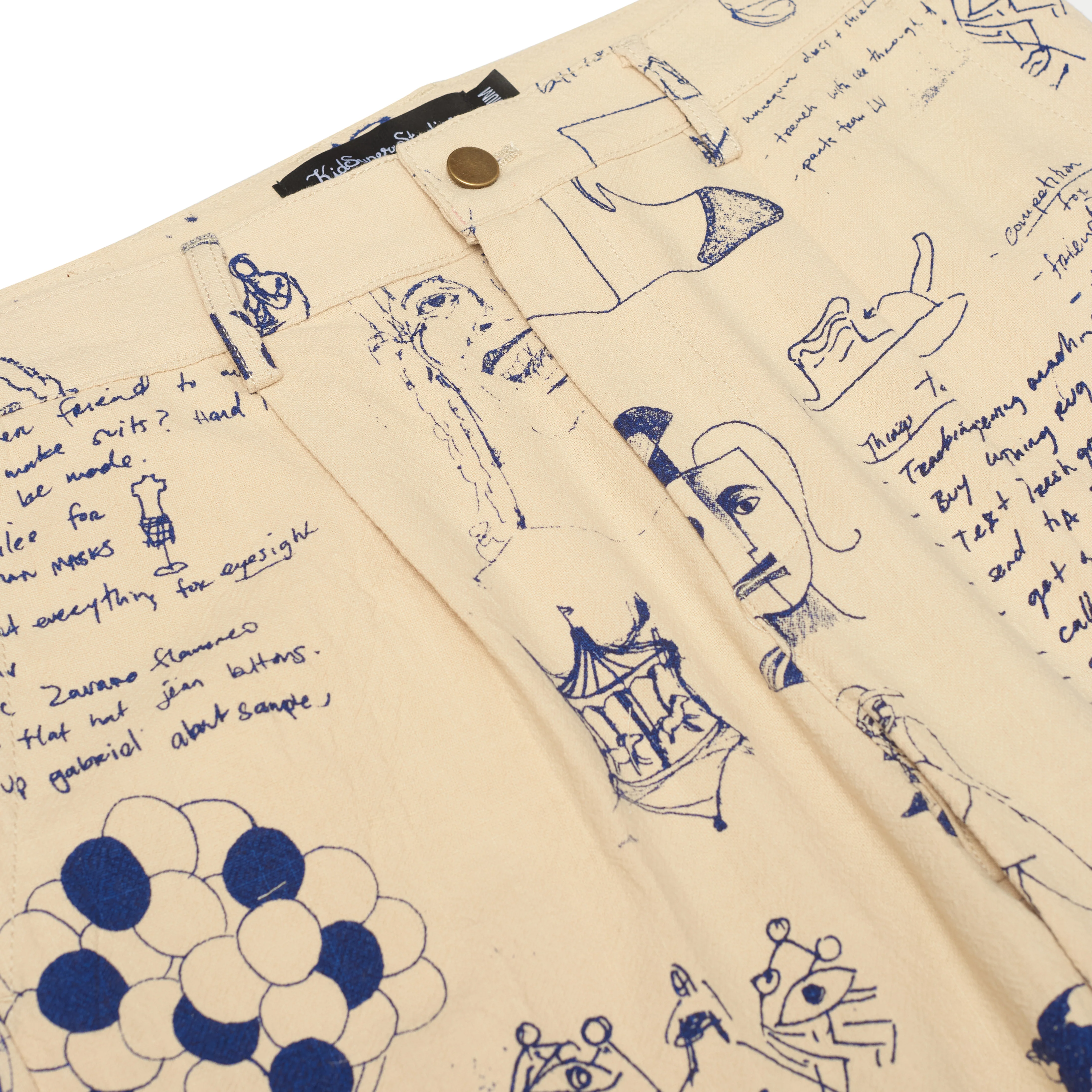 Doodles Linen Pants [Tan] - Image 3