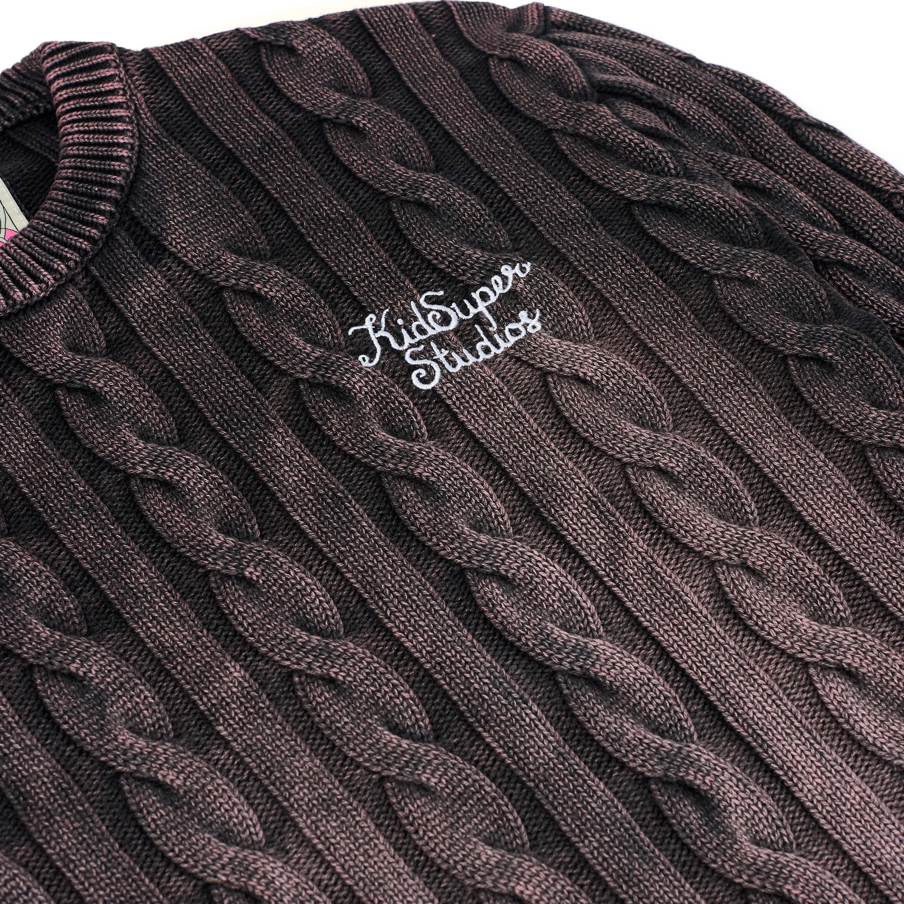 Dyed Cable Knit Sweater [Washed Pink] - Image 3
