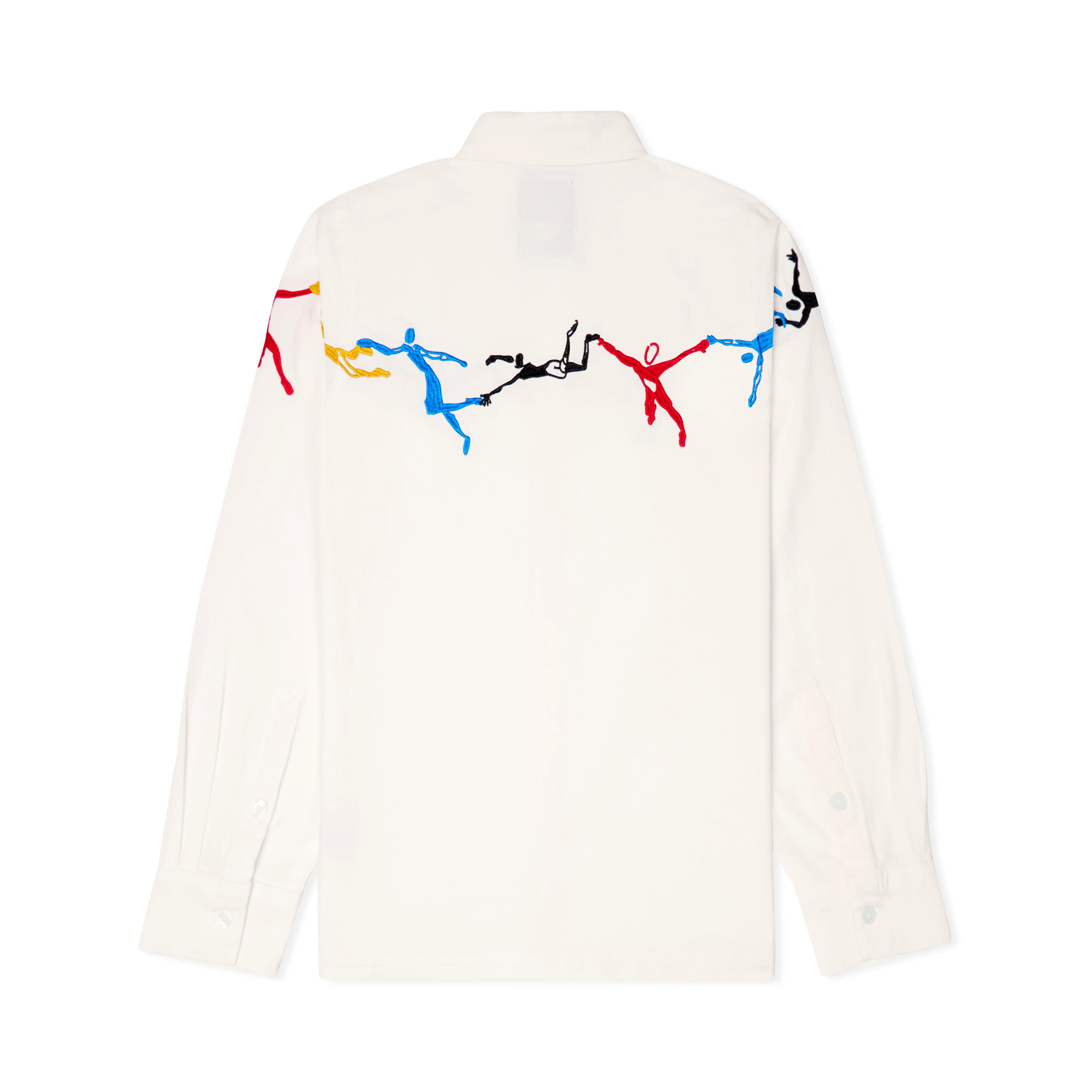 Embroidered Figures Button up [White] - Image 2