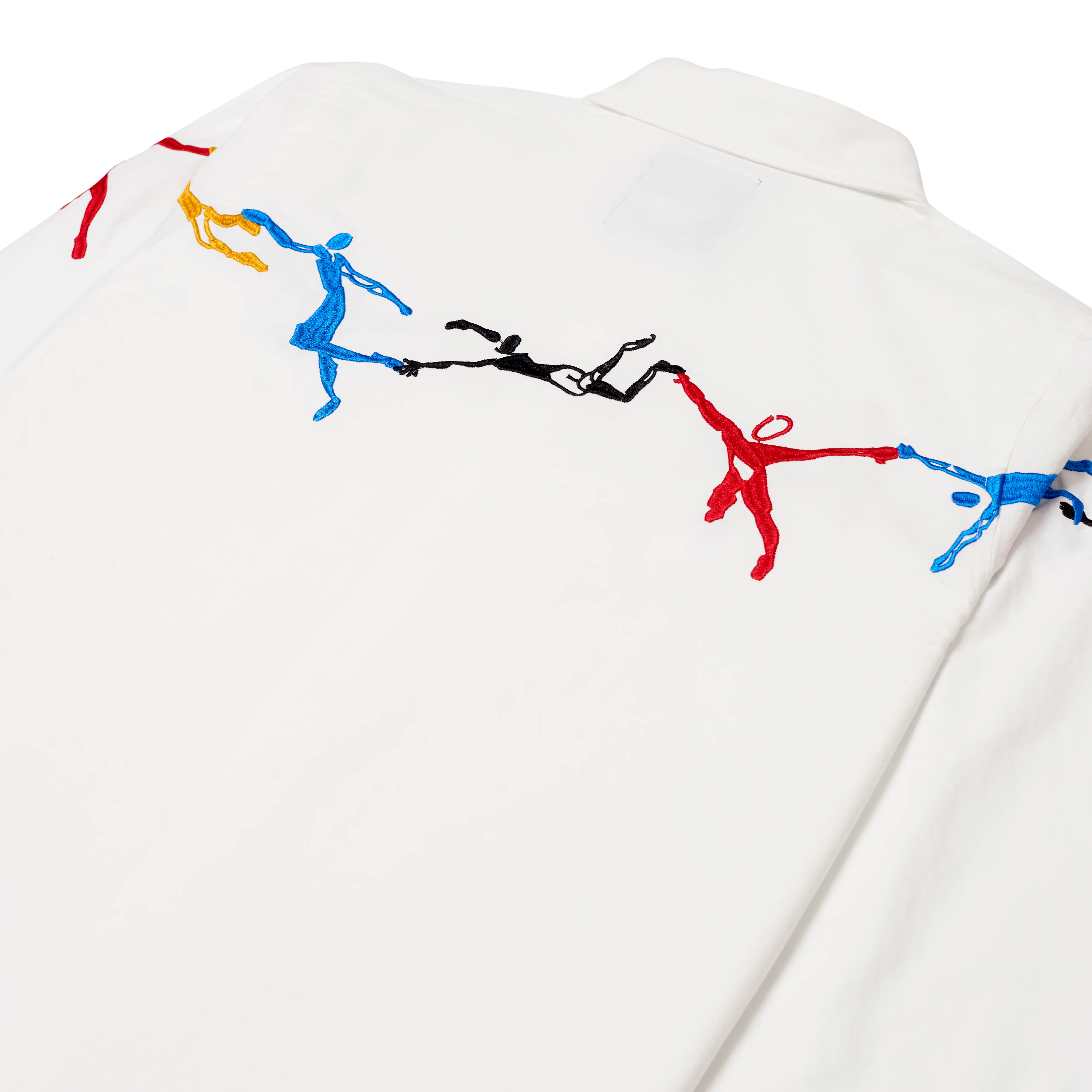 Embroidered Figures Button up [White] - Image 3