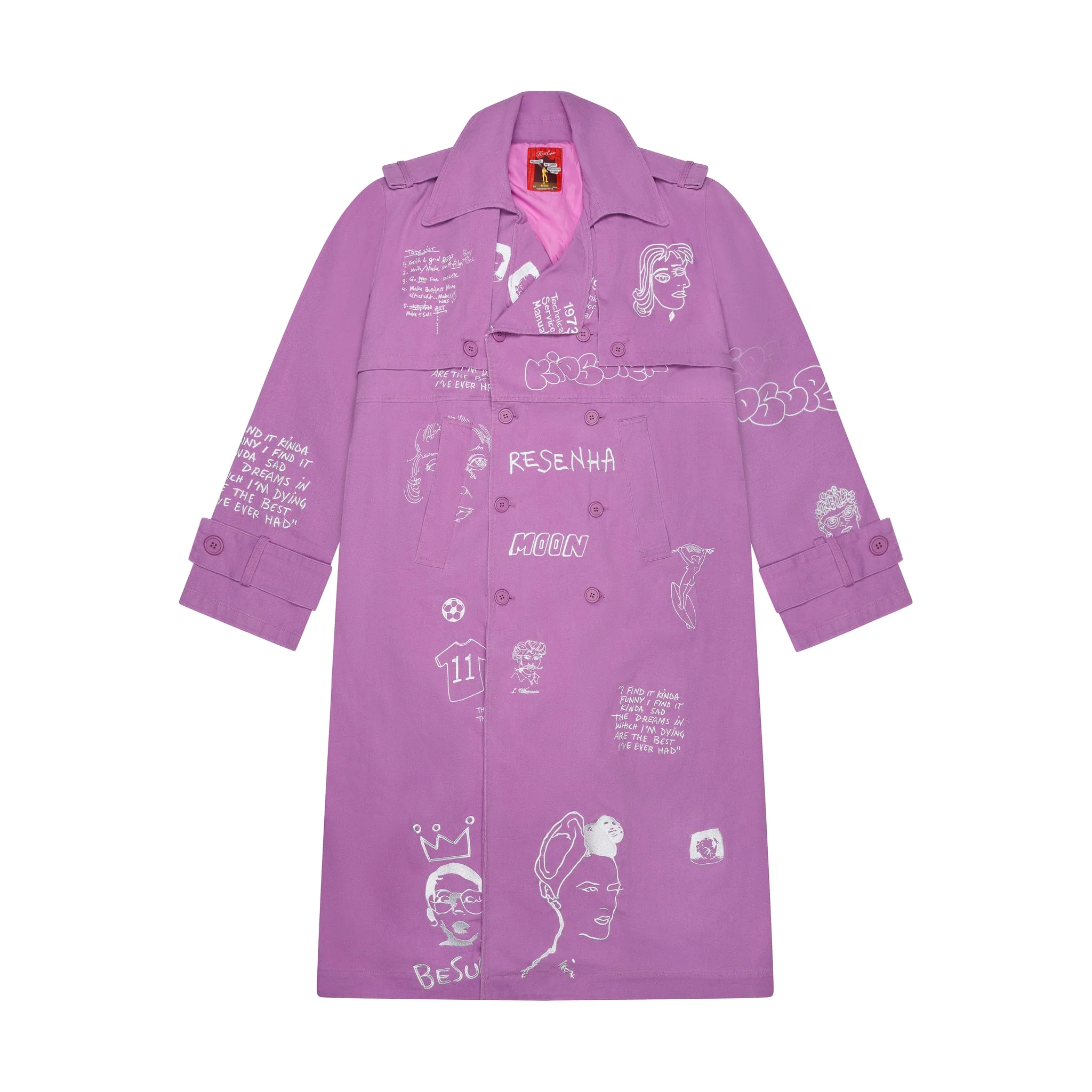 Embroidered Trench Coat [Plum] - Image 3