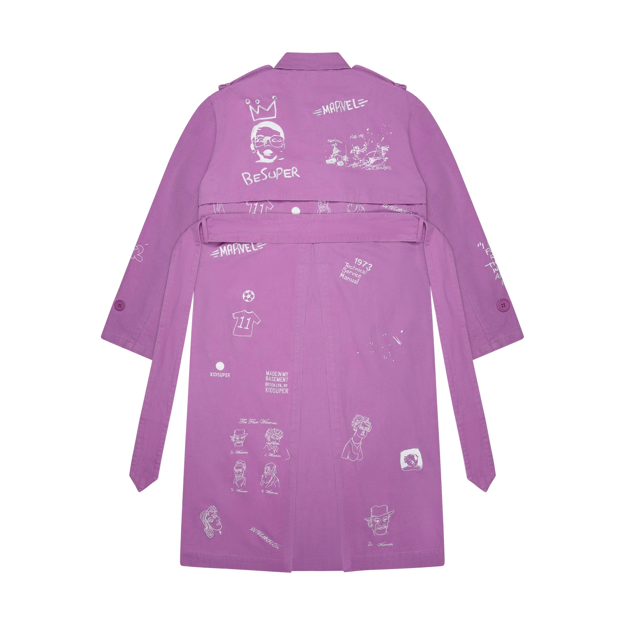 Embroidered Trench Coat [Plum] - Image 4