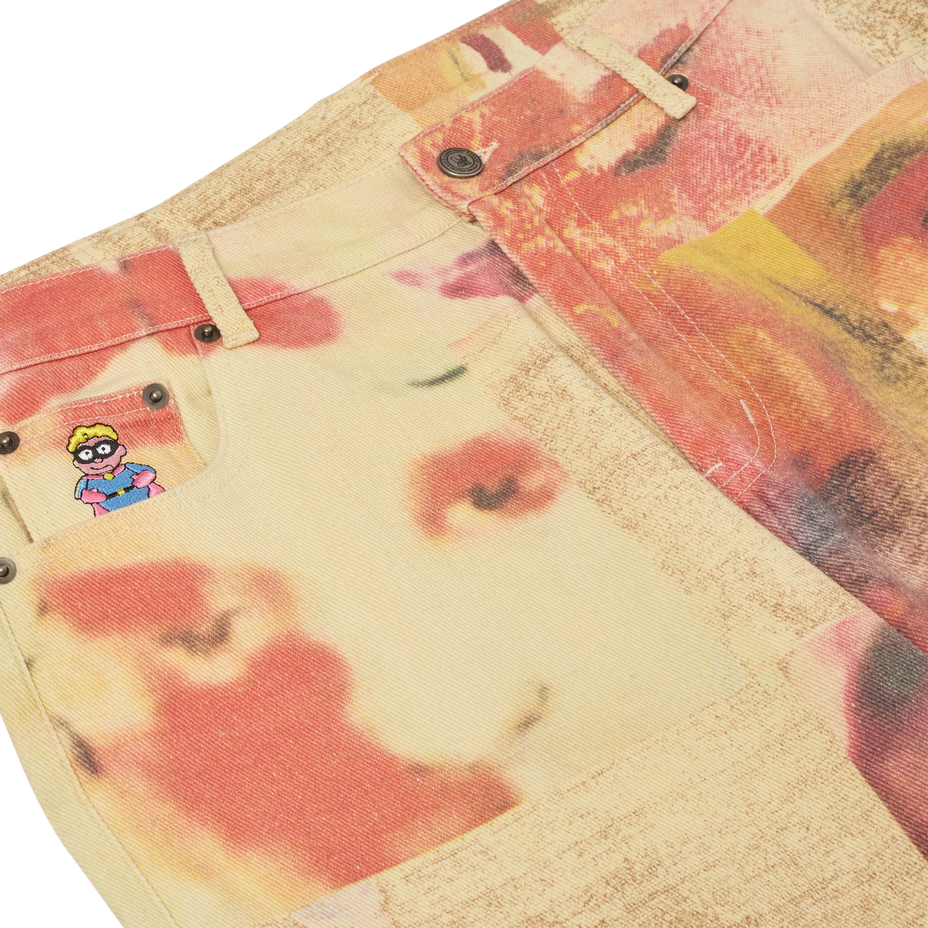 Faces Collage Pants [Tan / Multi] - Image 2