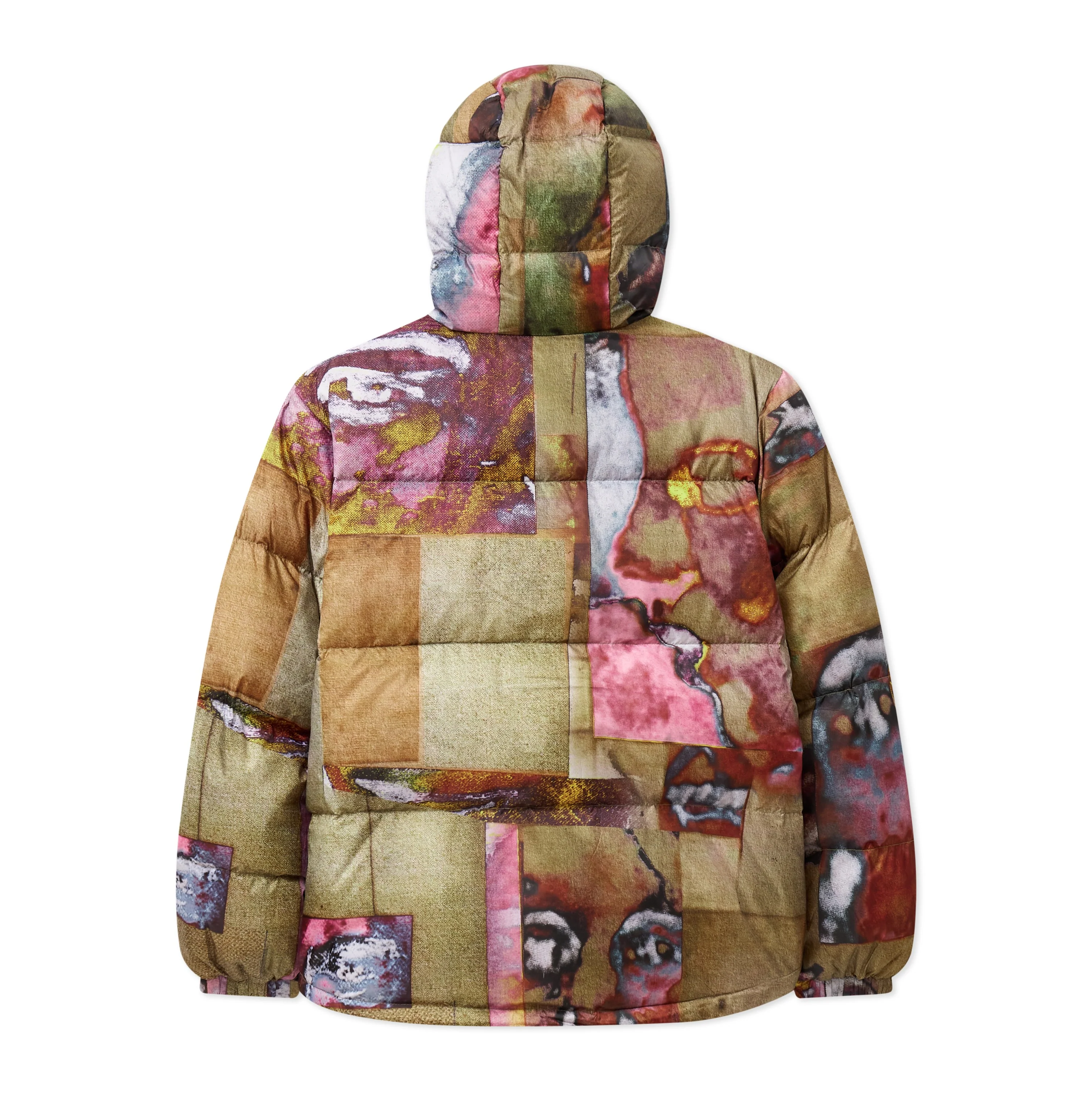 Faces Collage Printed Puffer [Multi] - Image 3