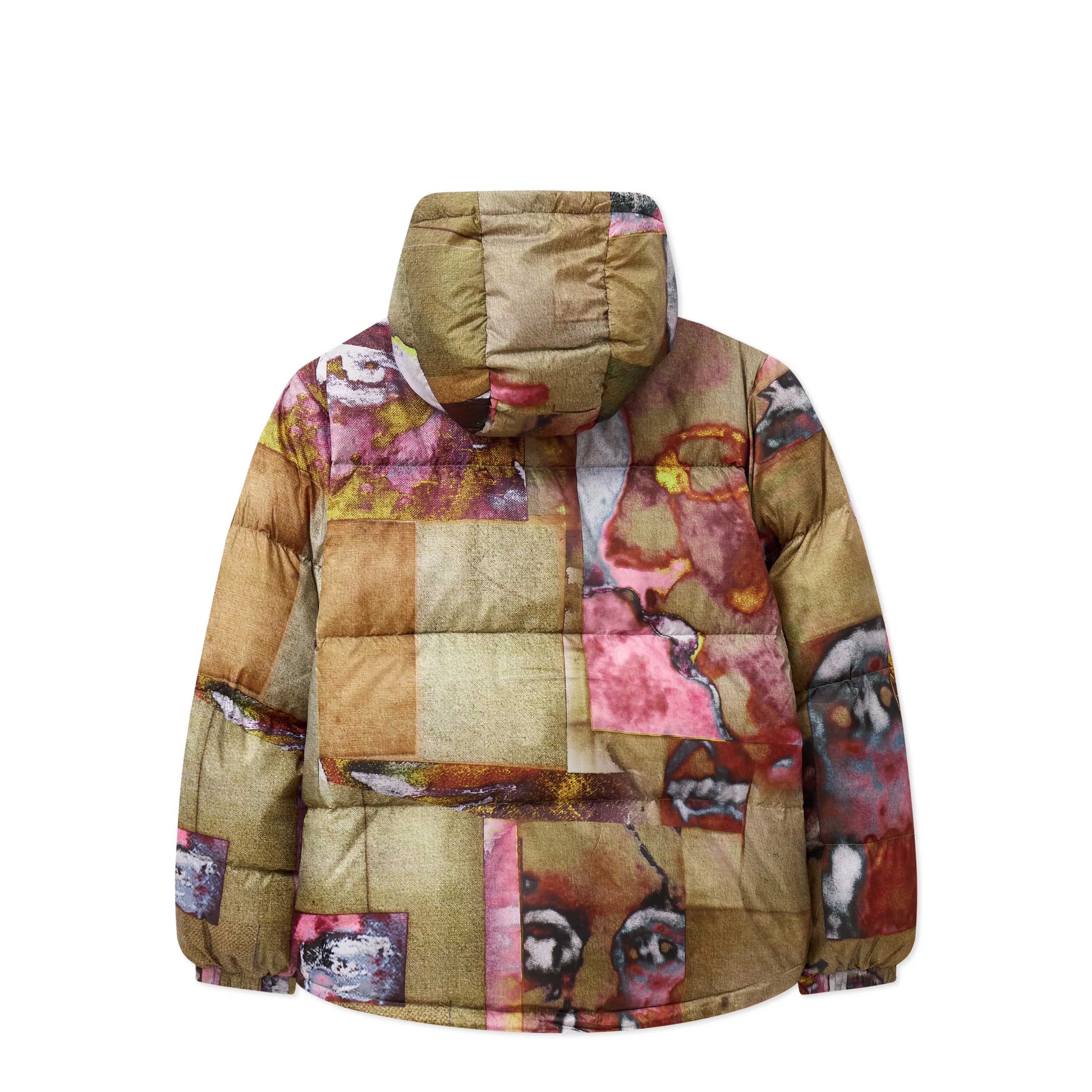 Faces Collage Printed Puffer [Multi] - Image 4