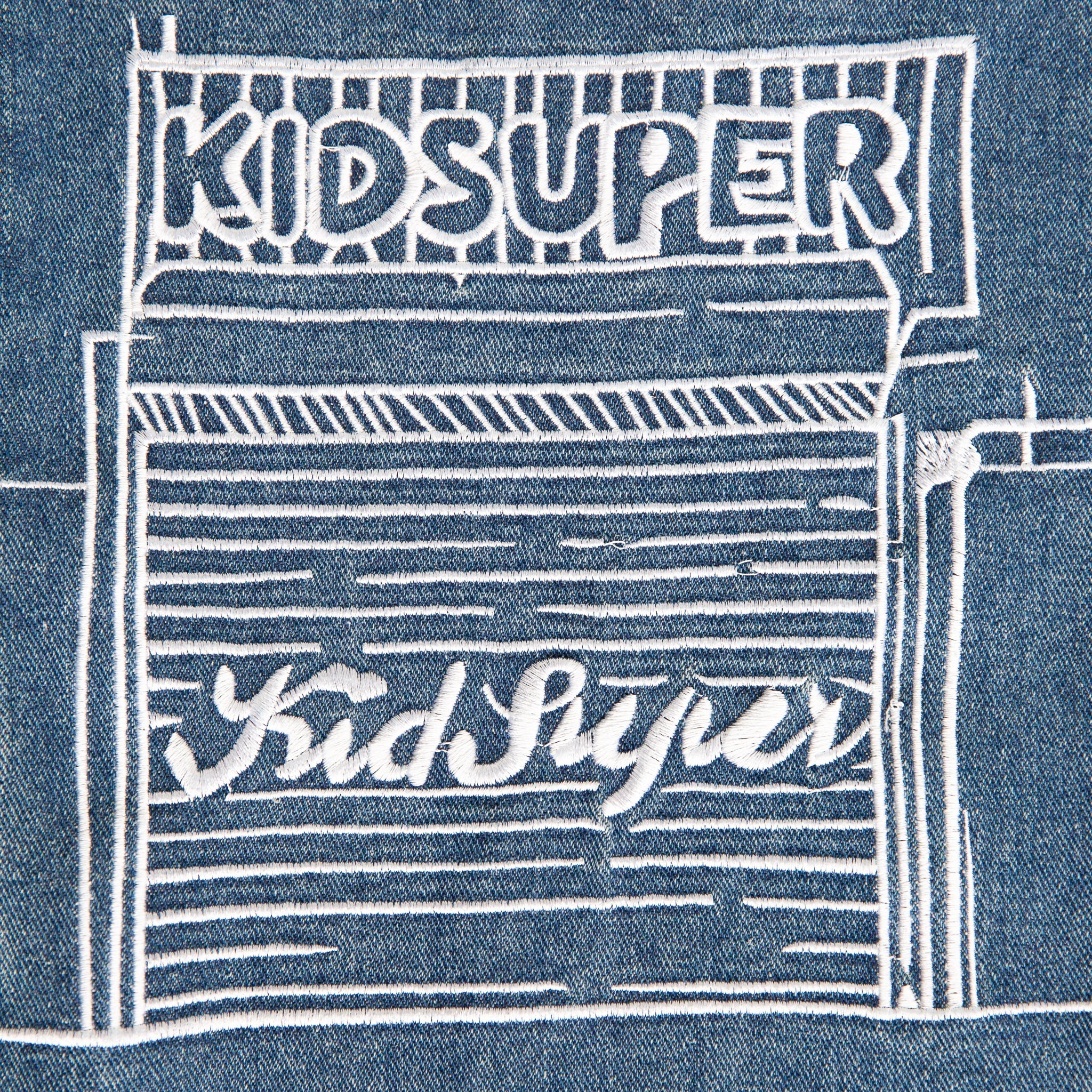 Fire Escape Embroidered Jeans - Image 3
