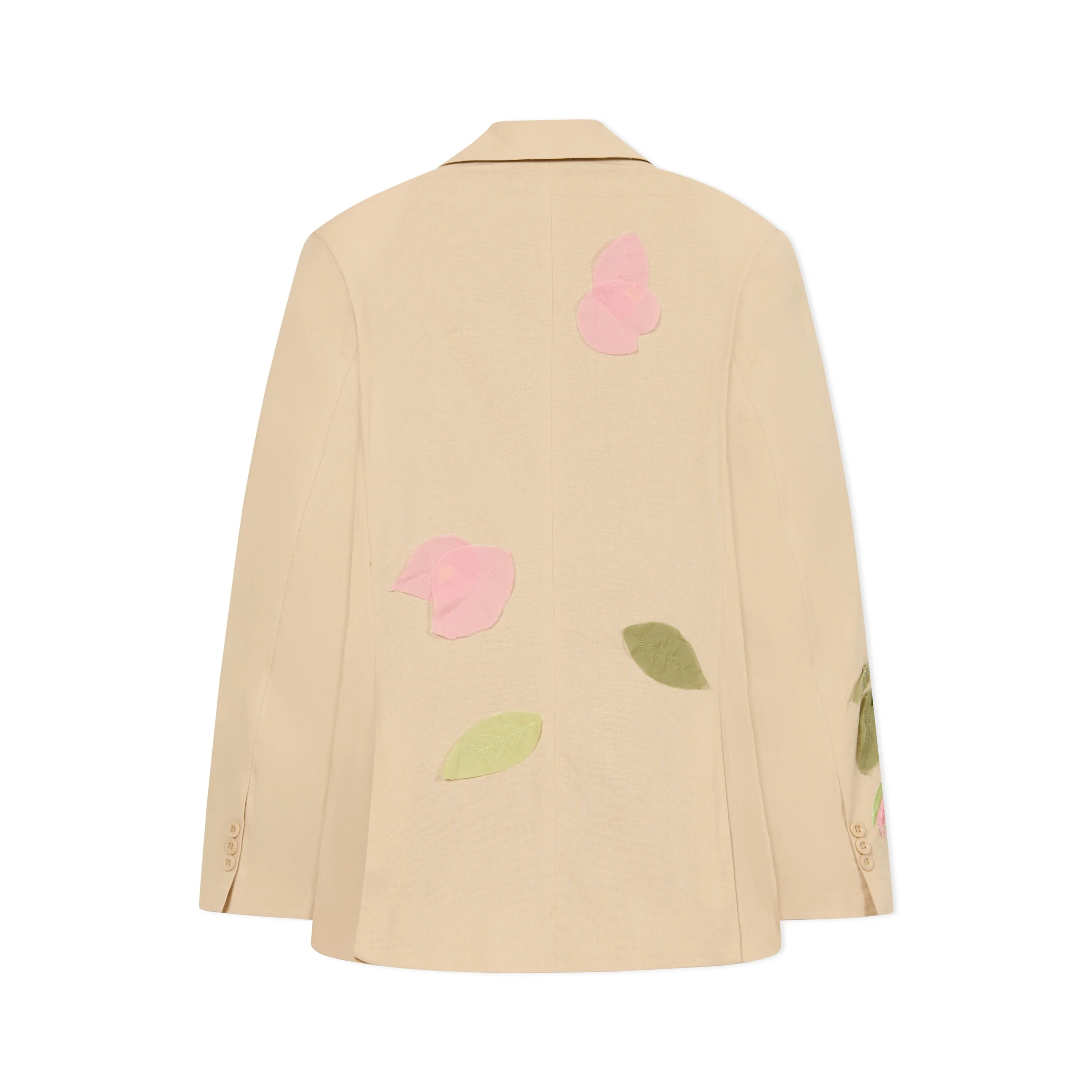 Flower Applique Suit Top [Cream] - Image 2