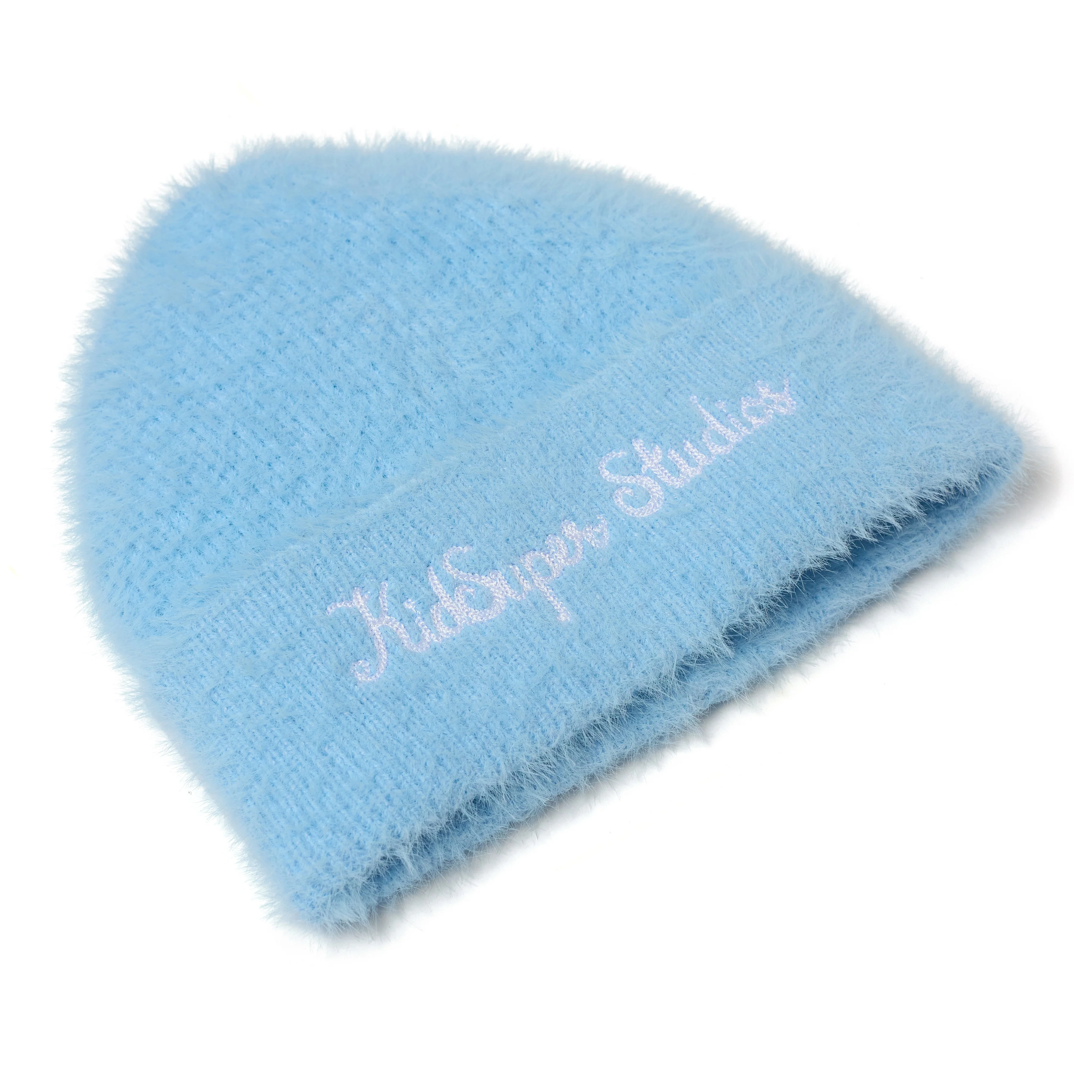 Fuzzy Knit Beanie [Baby Blue] - Image 2