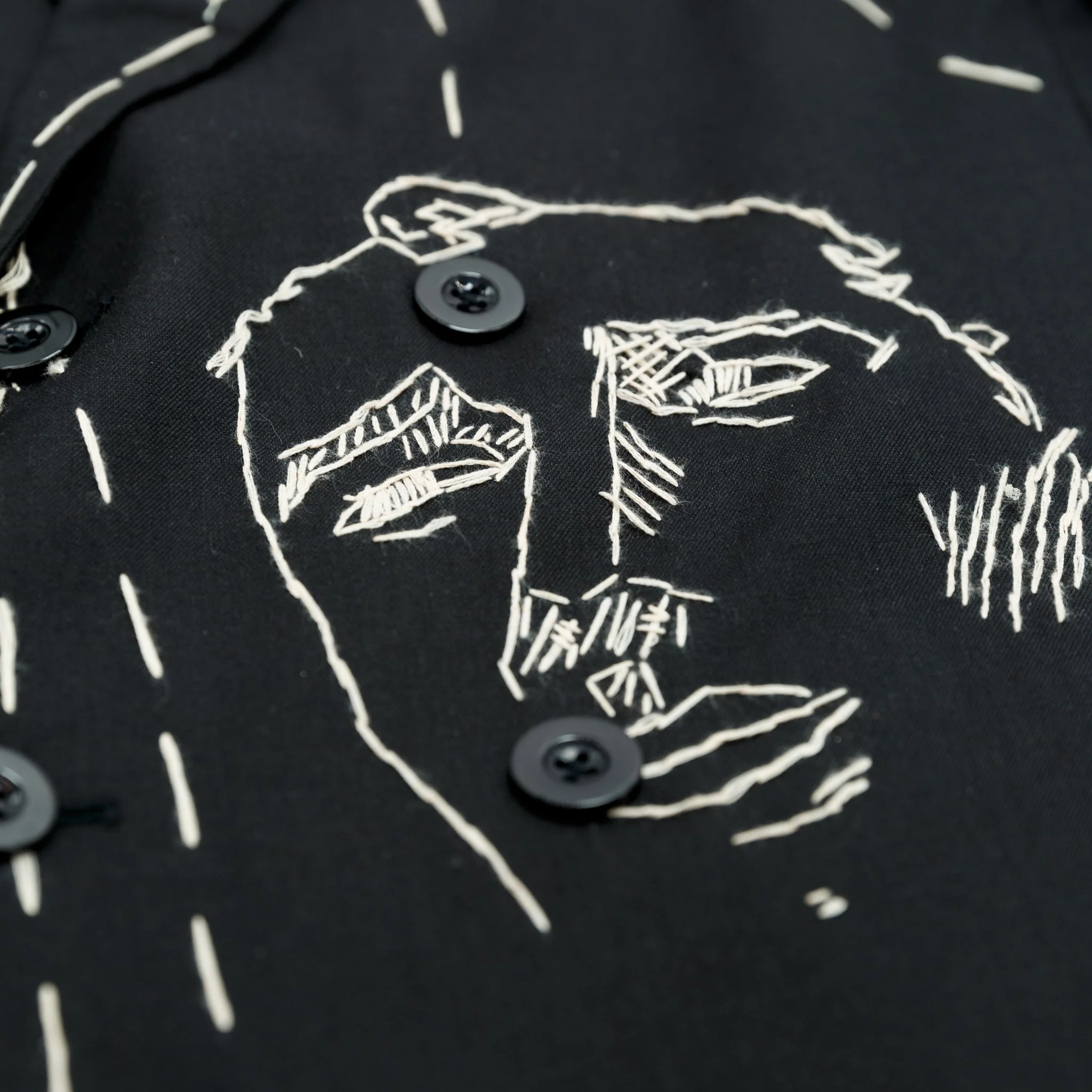 Hand Embroidered Suit Top [Black] - Image 3