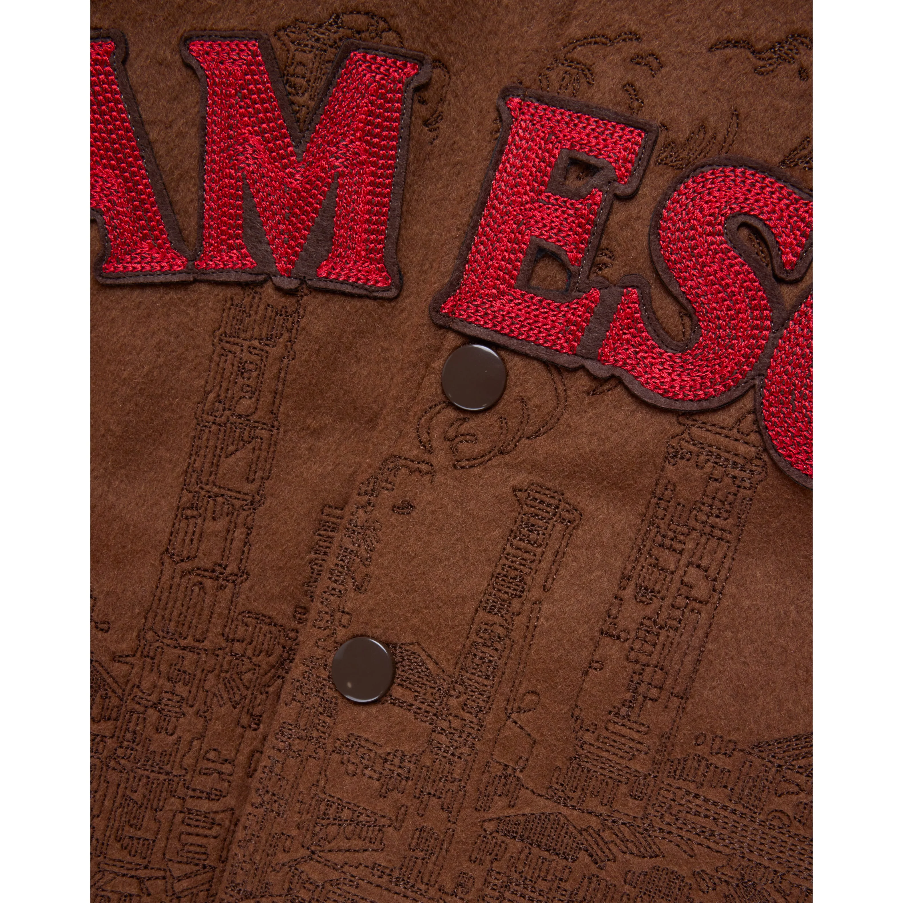 Jameson x KidSuper Wool Varsity Jacket [Brown] - Image 4