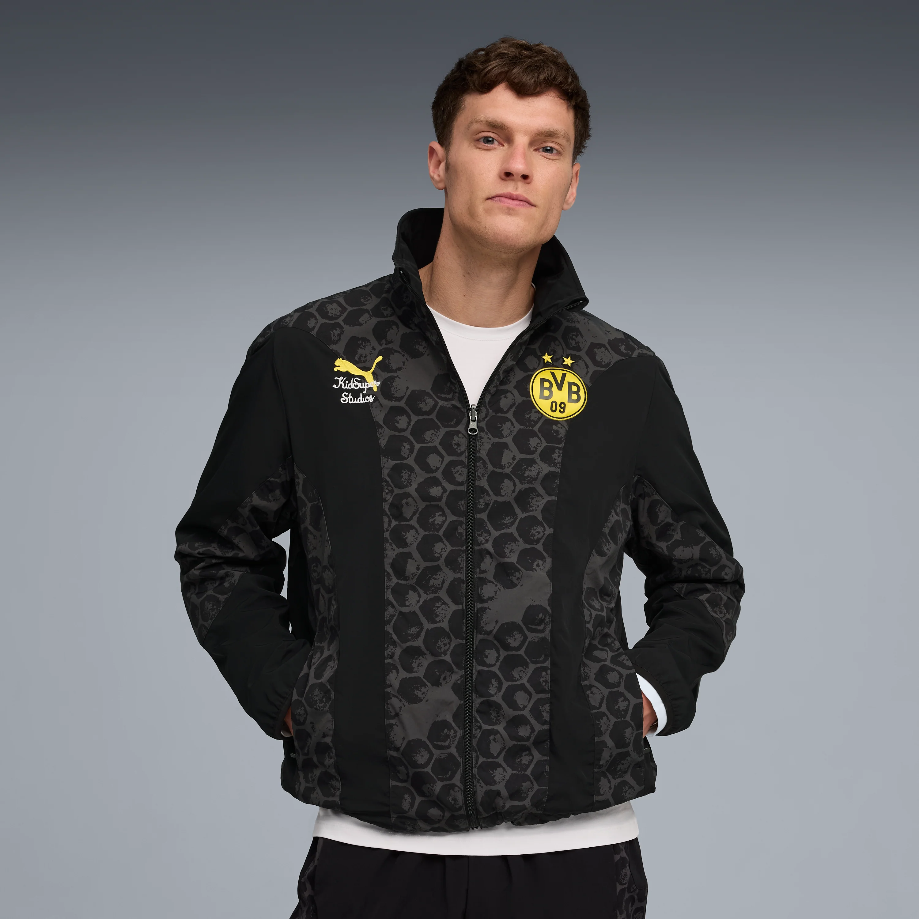 BVB Dortmund REVERSIBLE JACKET [PUMA Black/Faster Yellow] - Image 3