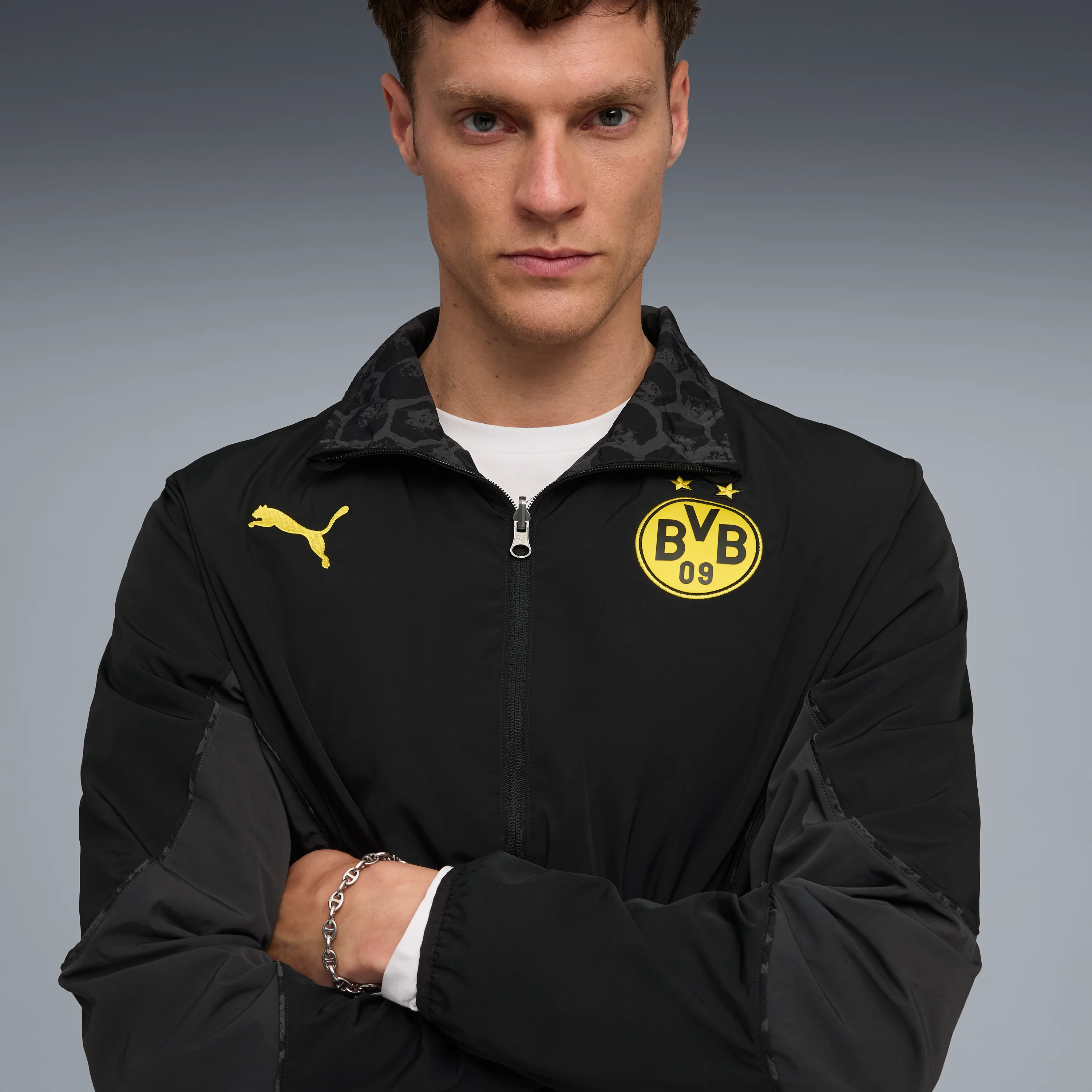 BVB Dortmund REVERSIBLE JACKET [PUMA Black/Faster Yellow] - Image 4