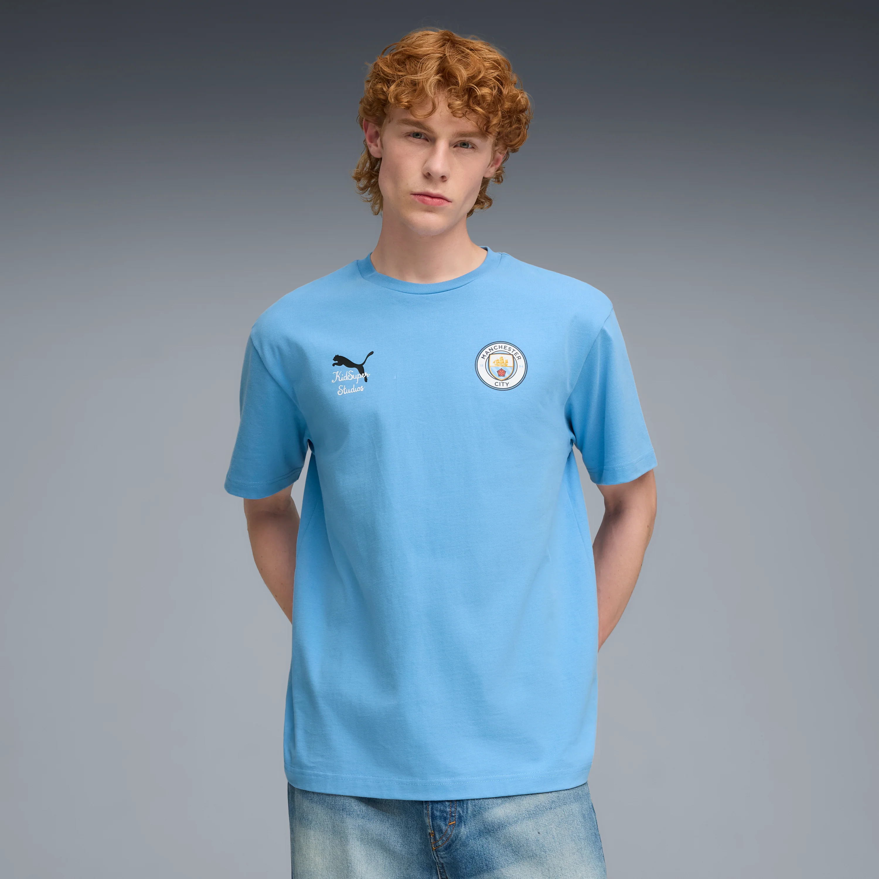 Man City FC TEE Team [Light Blue/Puma Black] - Image 3