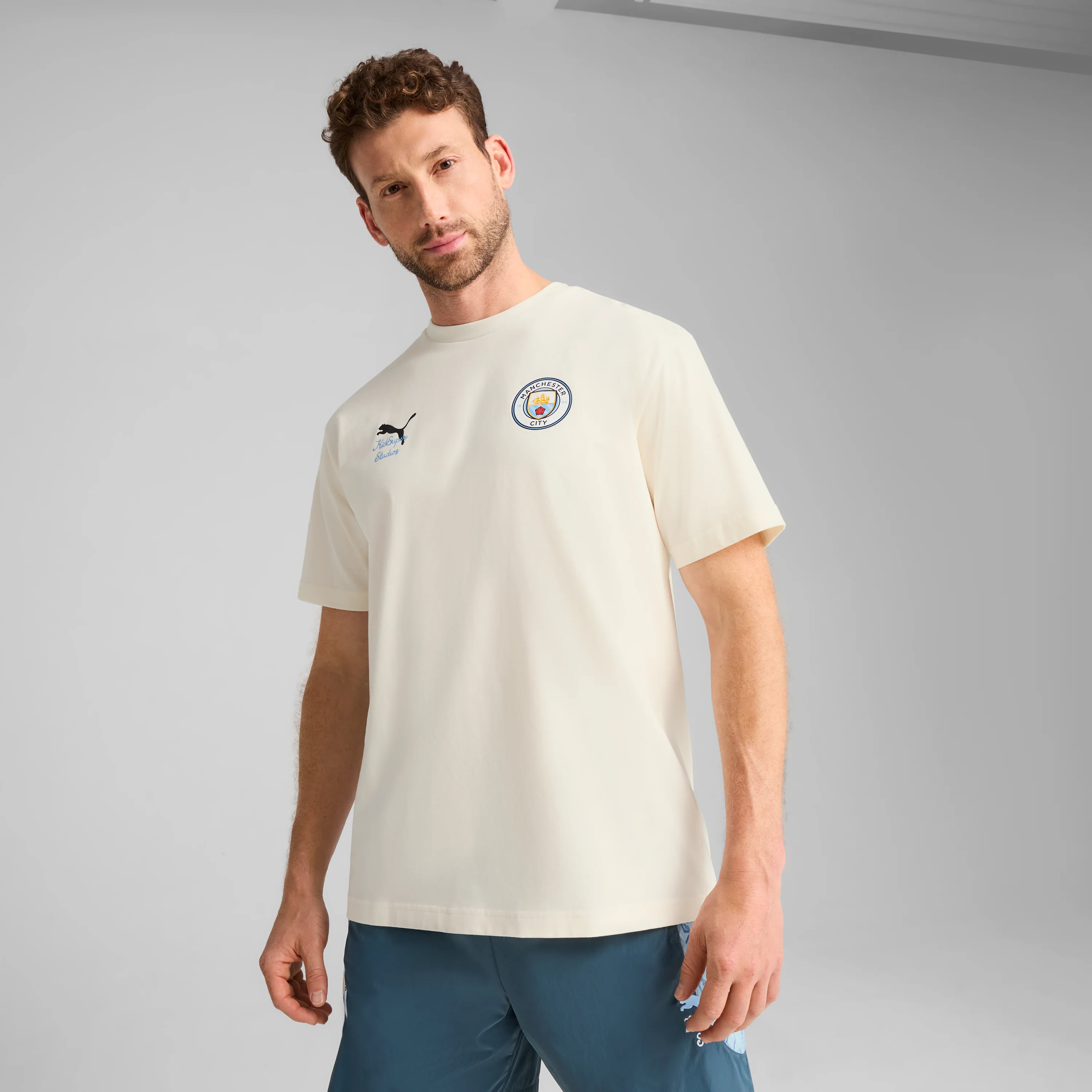 Man City FC TEE [Warm White/PUMA Black] - Image 3