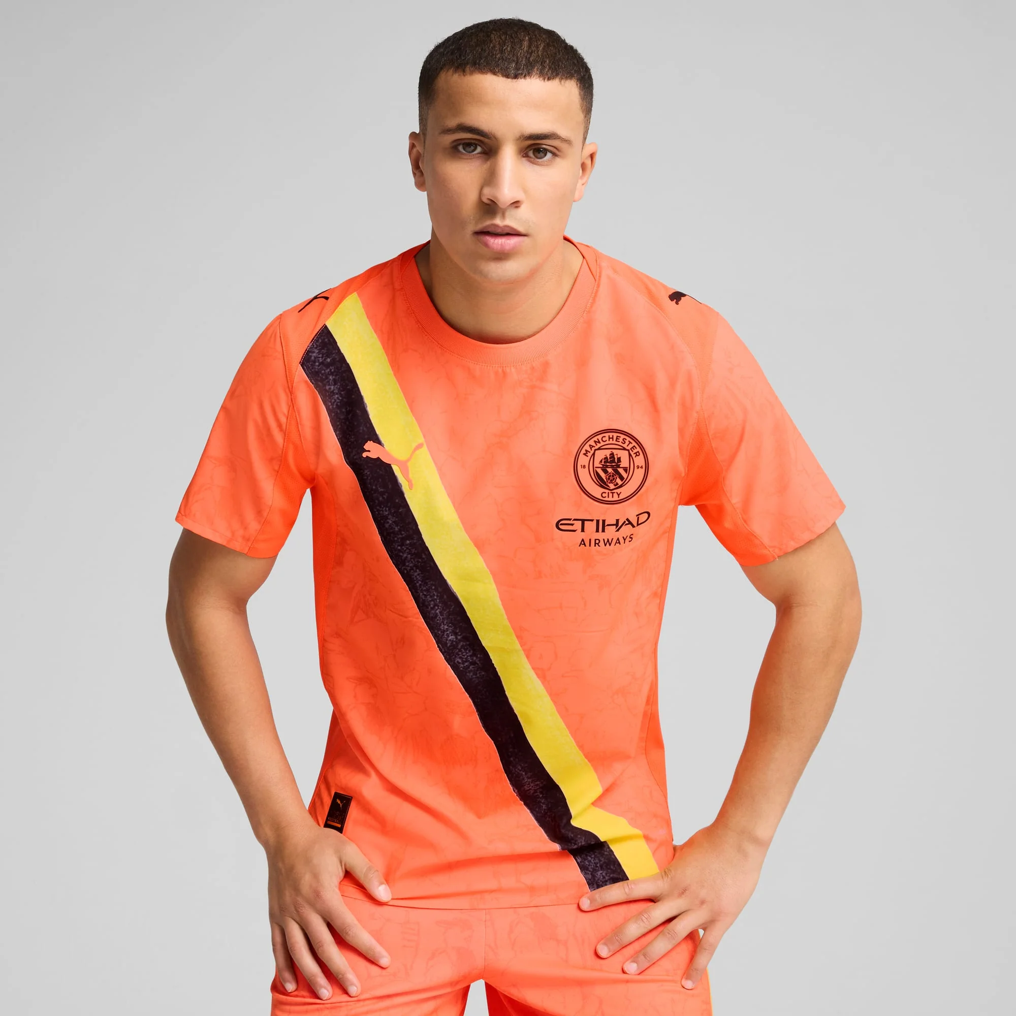 Man City FC Jersey Authentic [box] [Neon Sun/PUMA Black] - Image 3