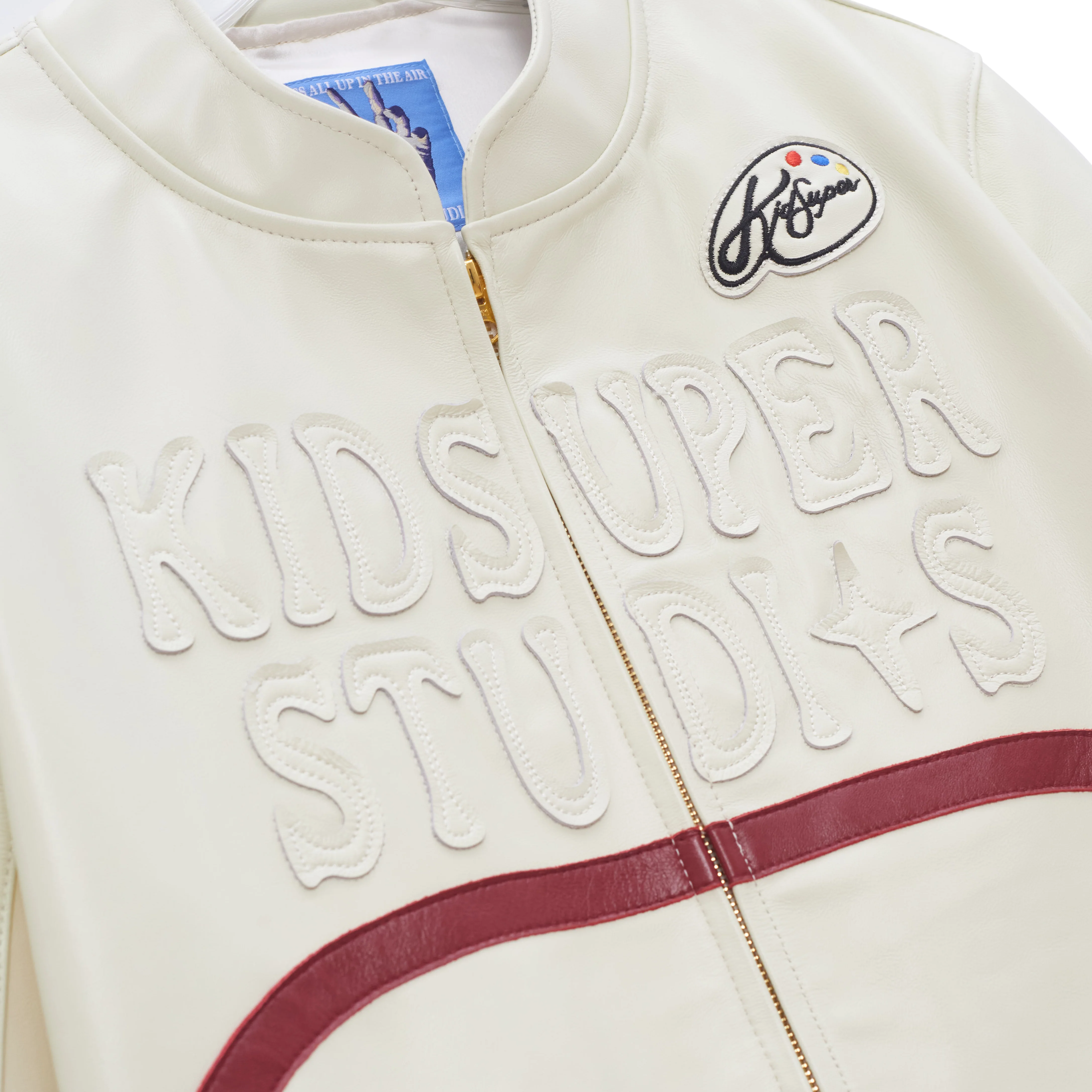 KidSuper Paint Palette Moto Jacket [Cream] - Image 3