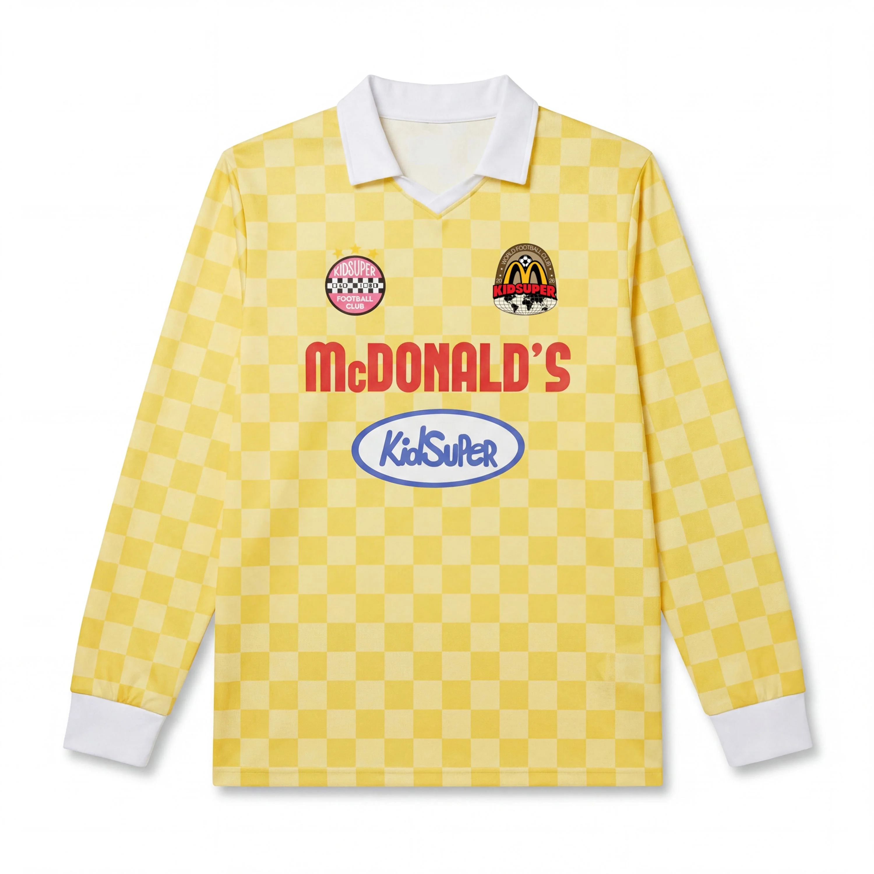 KidSuper X McDonald's Longsleeve Checkered Soccer Jersey [Yellow]
