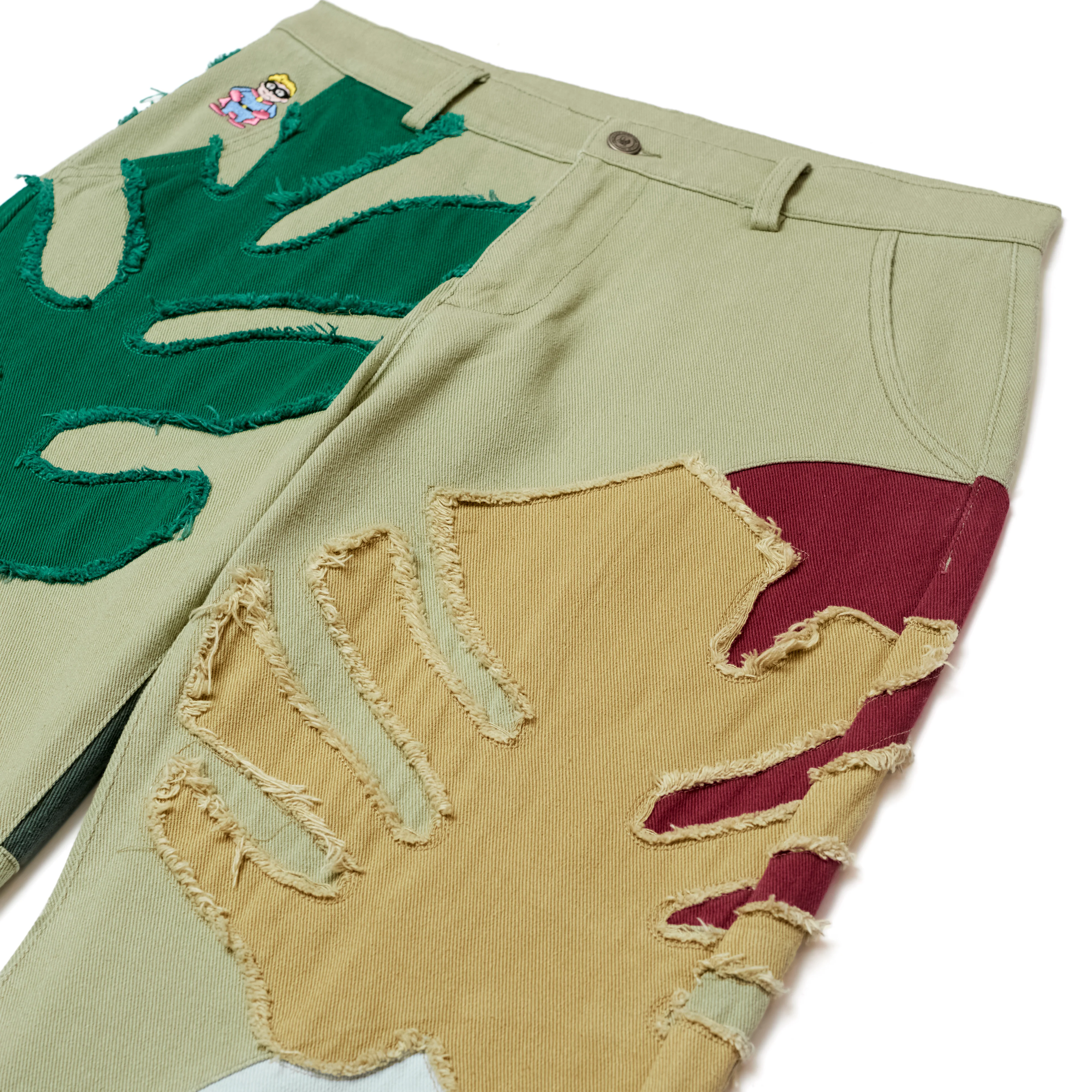 Leaf Patchwork Baggy Pant [Multi] - Image 3