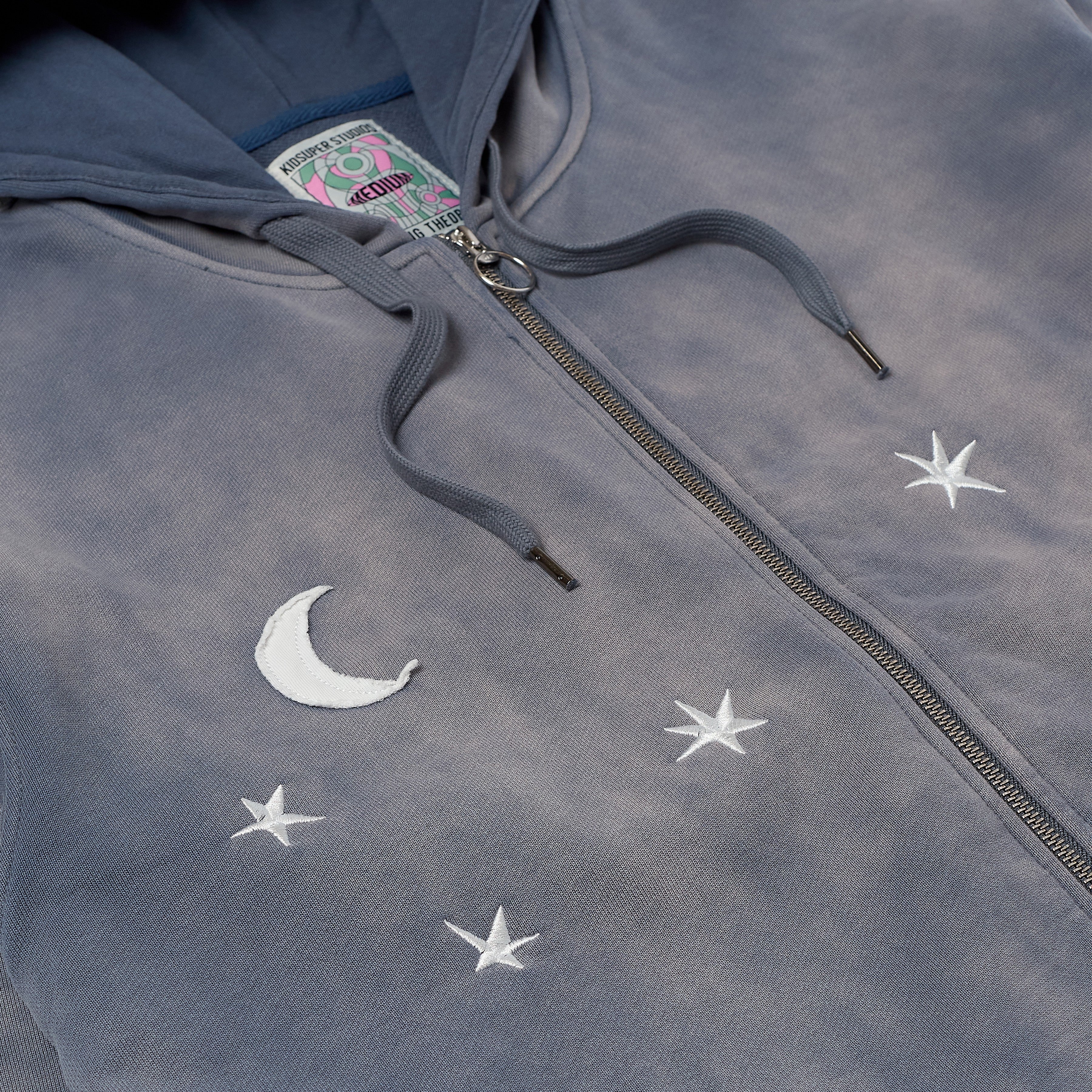 Moon Heavyweight Zip Up Hoodie [Shale] - Image 2