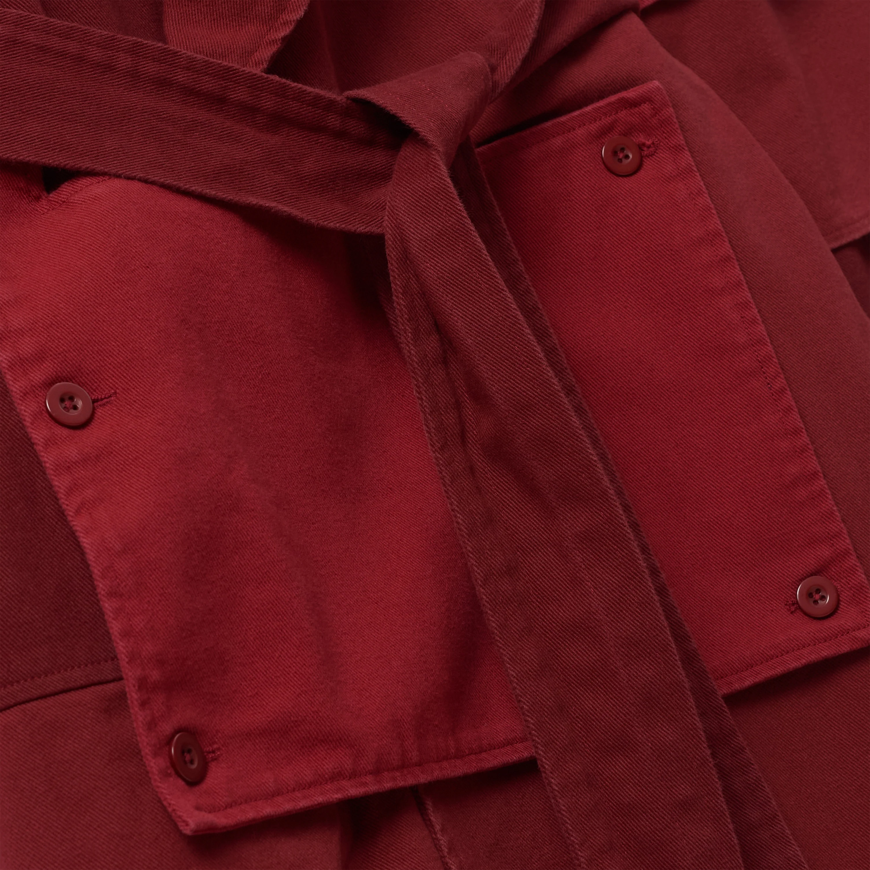 Multi Layered Trenchcoat [Burgundy] - Image 3