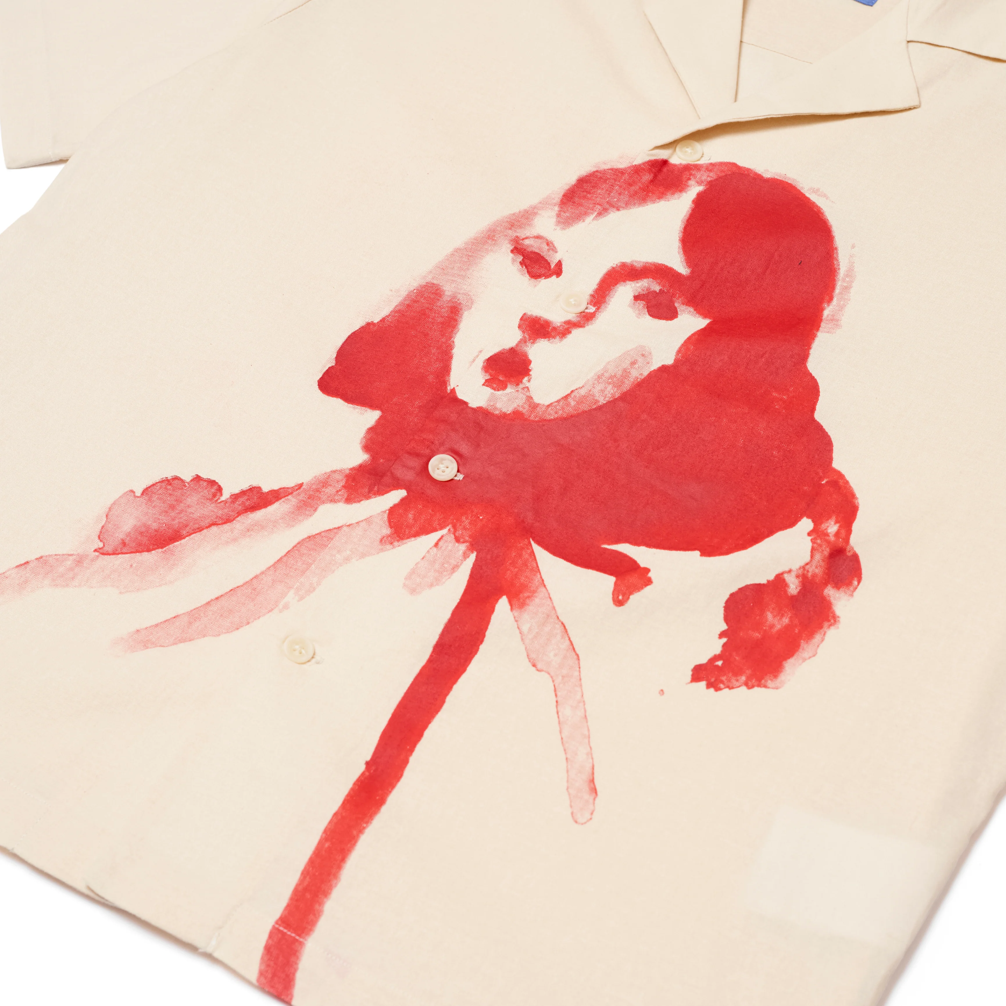 Painted Circus Girl Camp Shirt [Natural] - Image 3